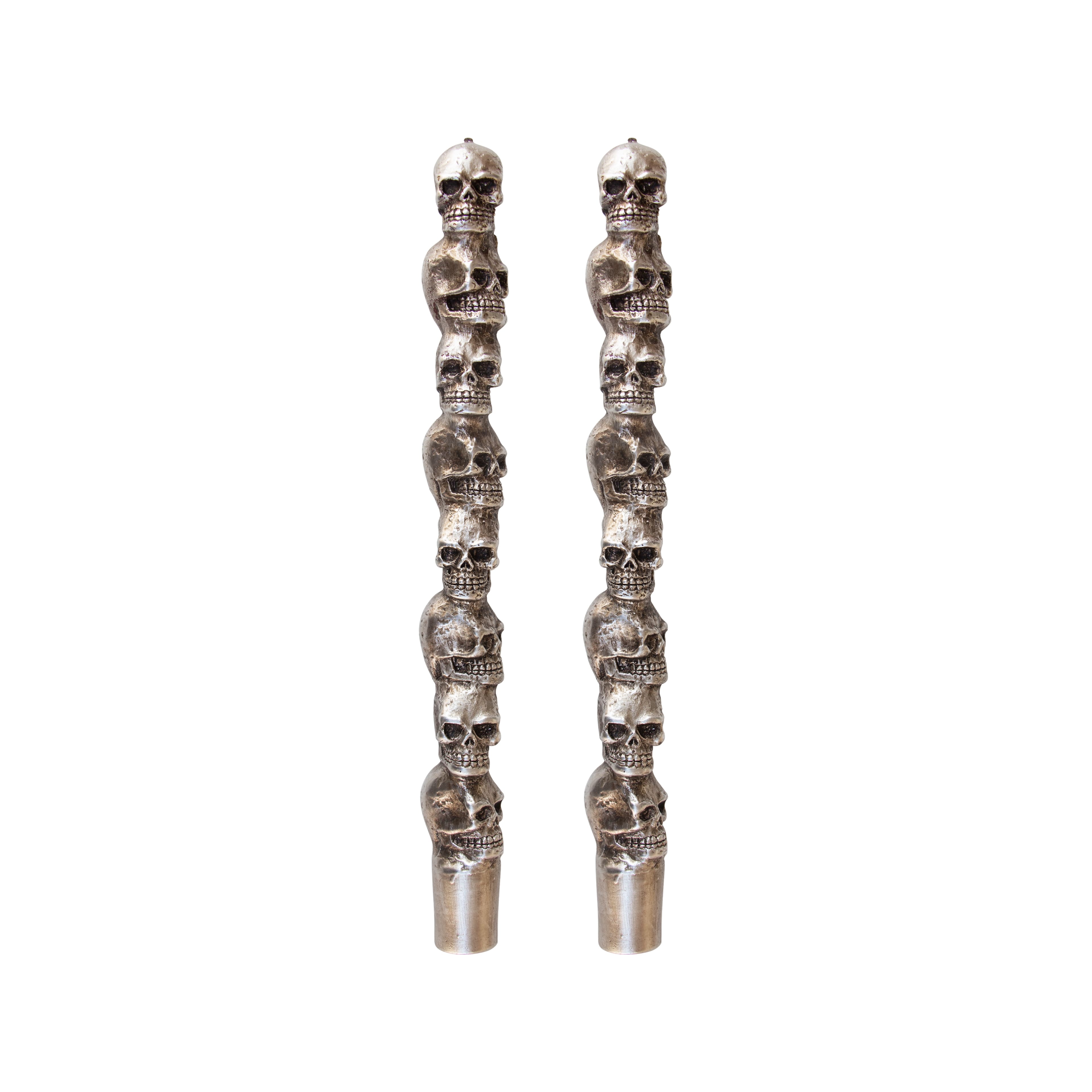 10&#x22; Gold Skull Bleeding Unscented Taper Candles, 2ct. by Ashland&#xAE;