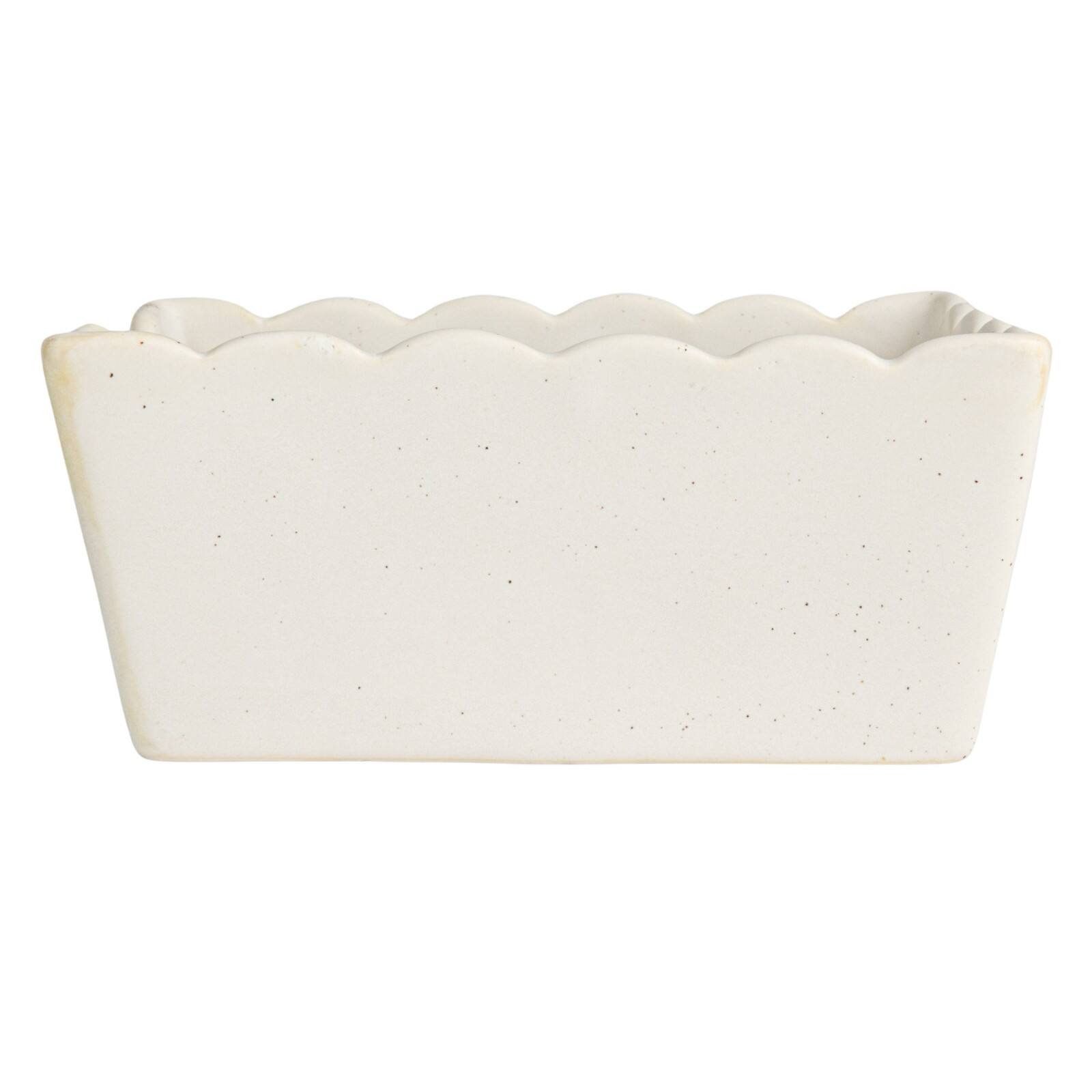 Hello Honey® 6" Wide Green & White Avian Grace Stoneware Napkin Holder with Weight