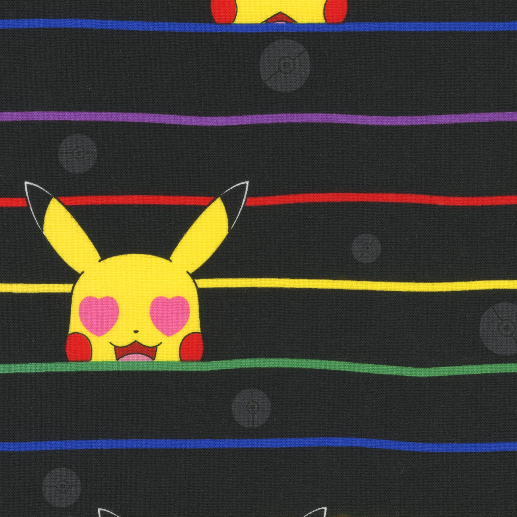 Pokémon™ Stripes Cotton Fabric