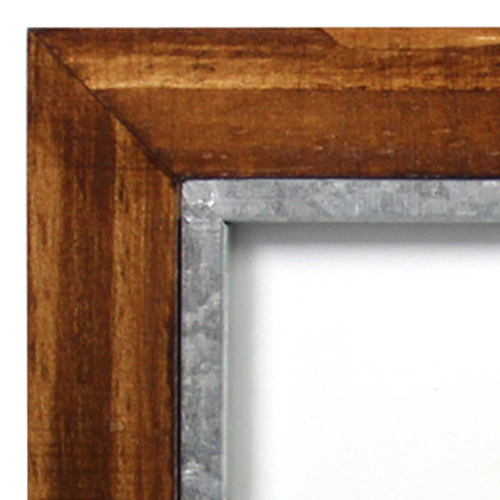 2 Opening Walnut &#x26; Silver Hinged 5&#x22; x 7&#x22; Collage Frame, Expressions&#x2122; by Studio D&#xE9;cor&#xAE;