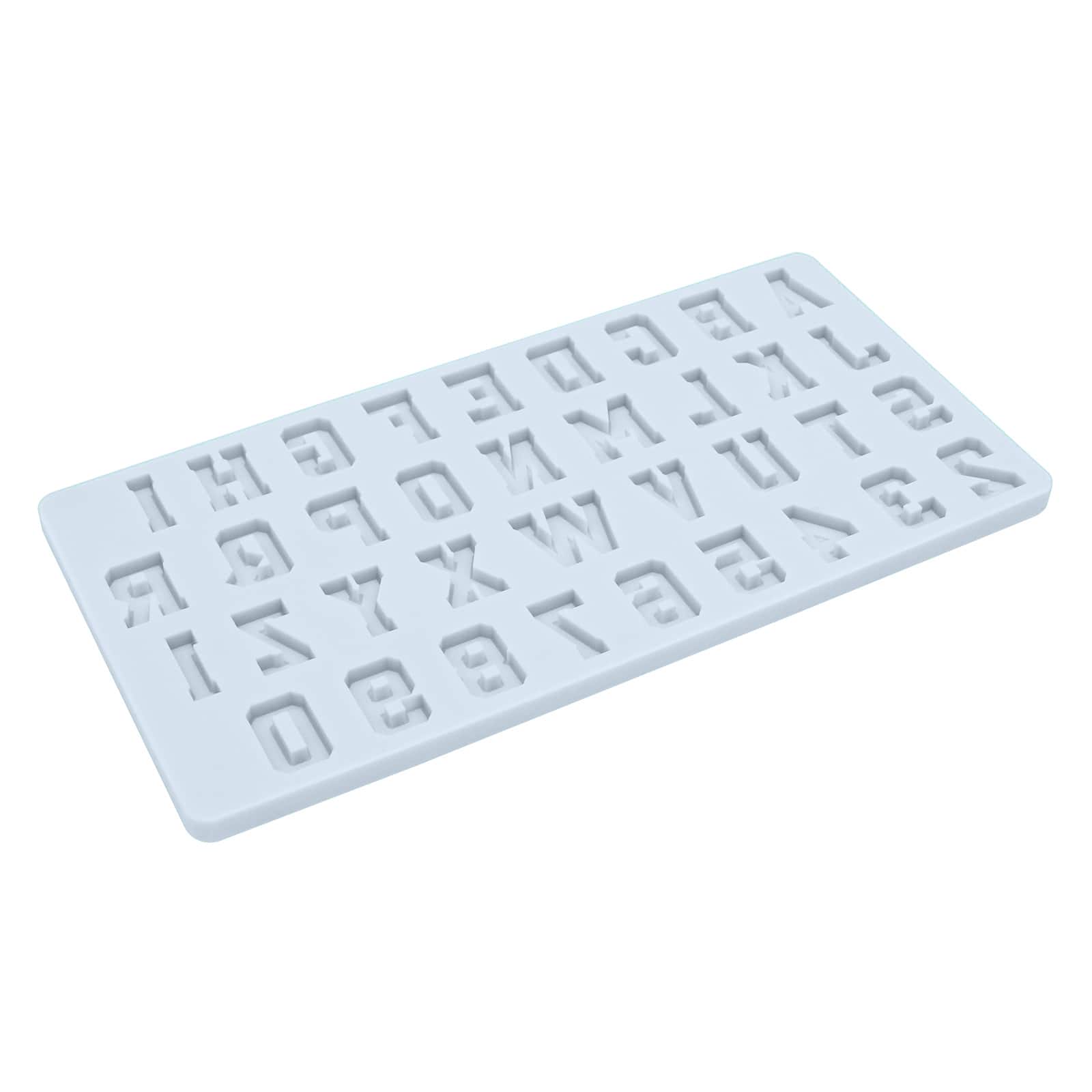 Varsity Alphabet Font Silicone Fondant Mold by Makery&#xAE;