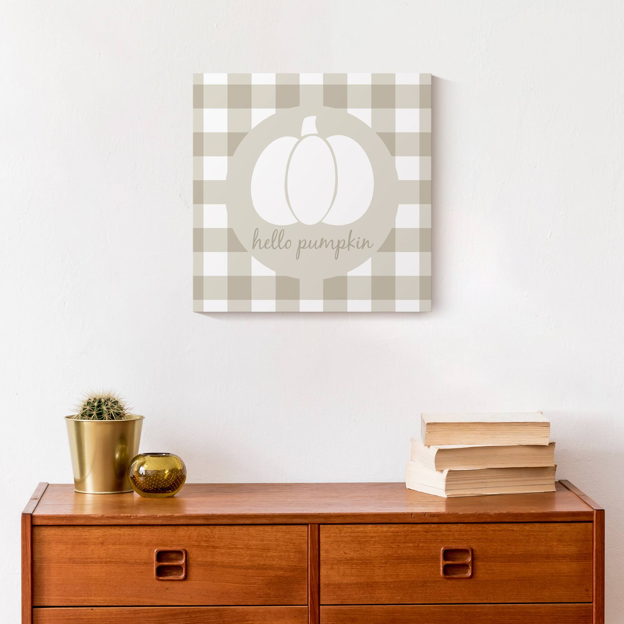 Hello Pumpkin Canvas Wall Art