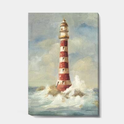 Designart - Ocean Lighthouse - Nautical & Coastal Premium Canvas Wall Art in Blue | 16" x 32" | Michaels®