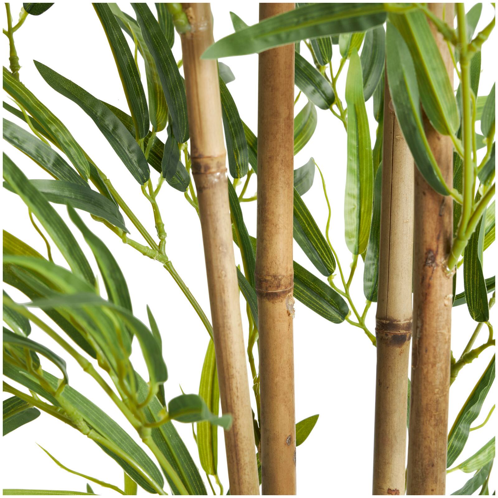 5ft. Green Bamboo Artificial Tree with Black Pot