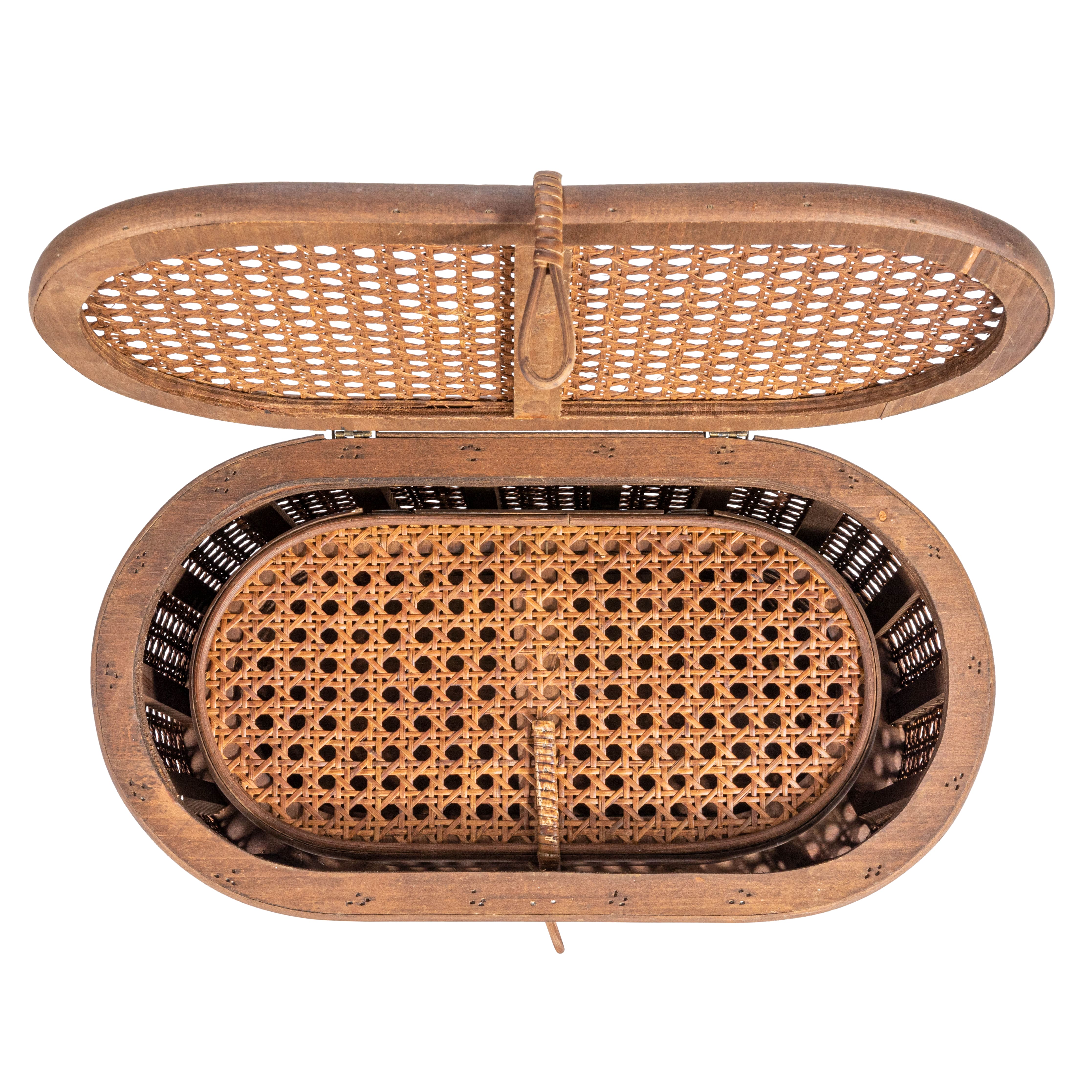 Hello Honey&#xAE; Modern Decorative Oval Woven Rattan Storage Box Set