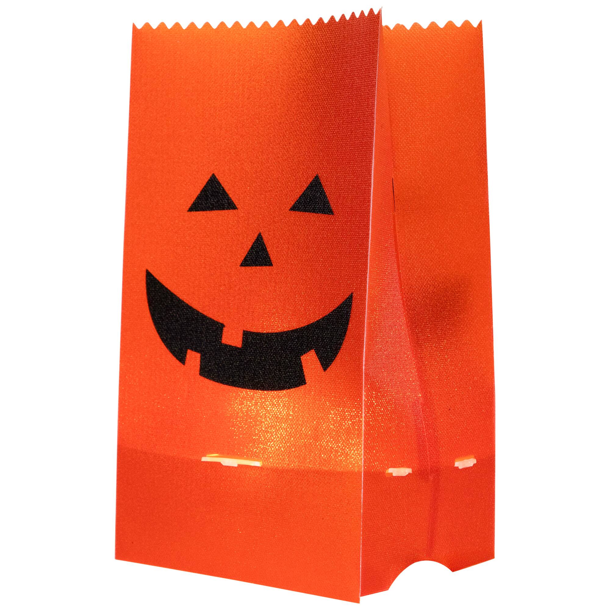 Jack-O-Lantern Halloween Luminary Pathway Markers Set