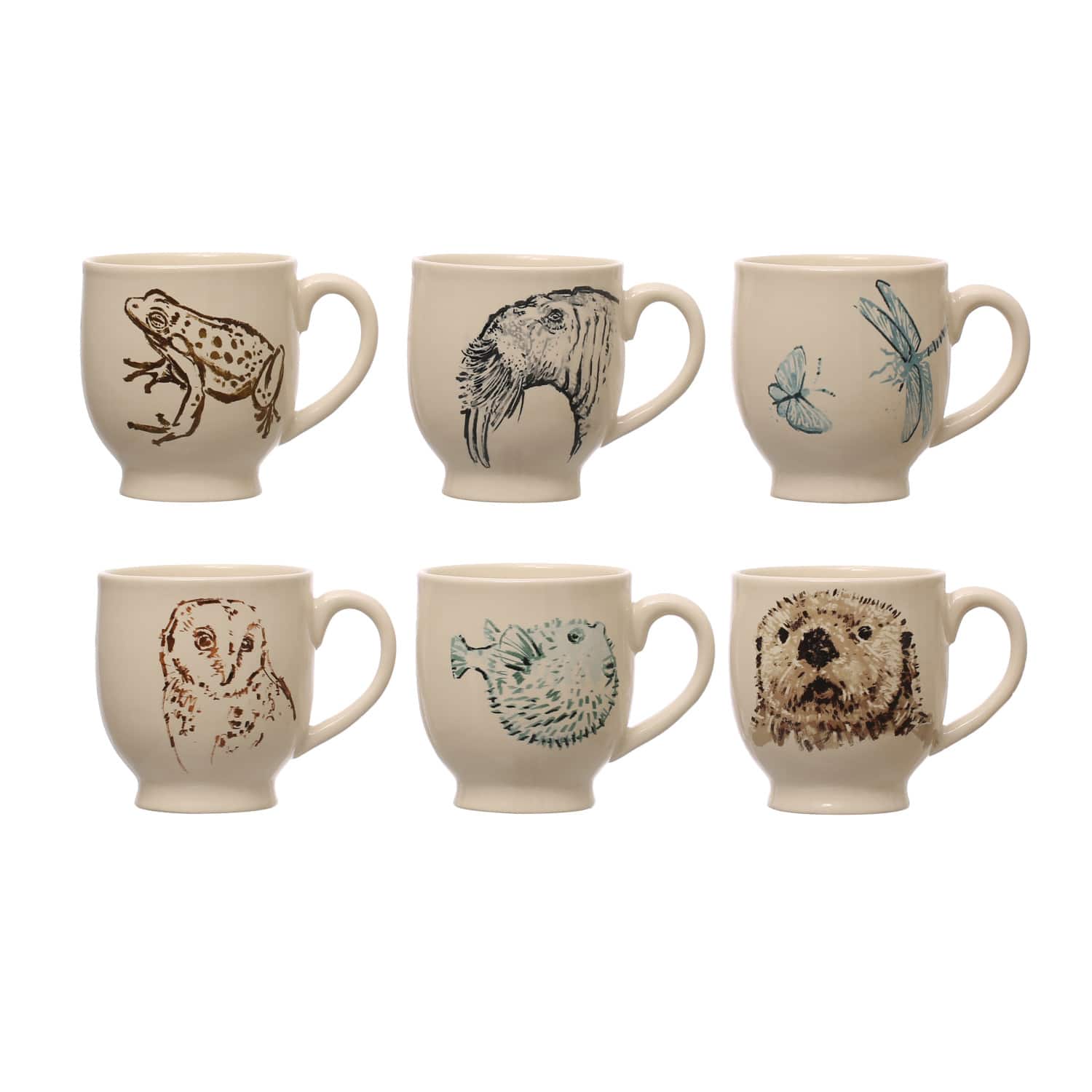 Hello Honey&#xAE; Animal Print Stoneware Mug Set