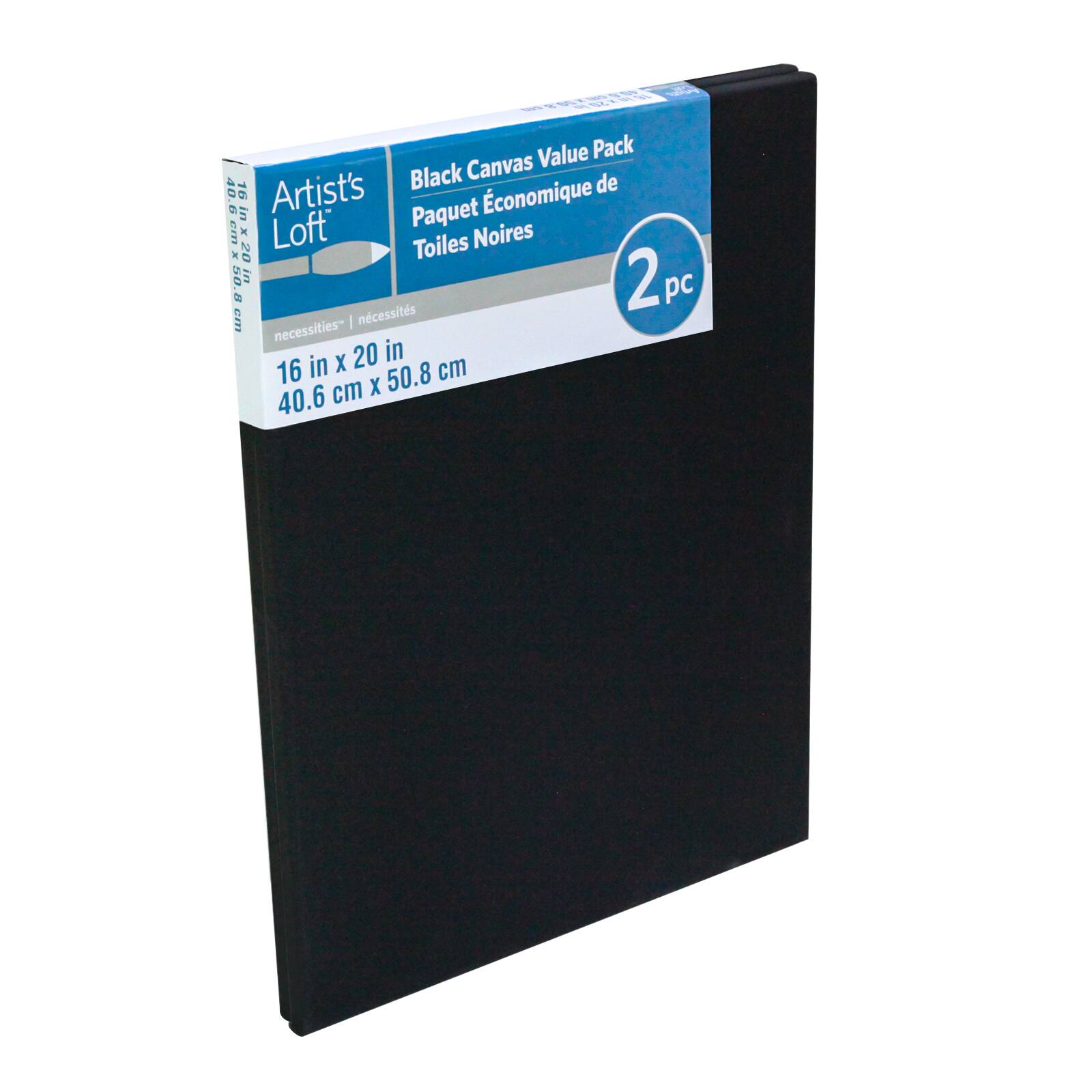 2 Pack Black Canvas Value Pack by Artist's Loft® Necessities™