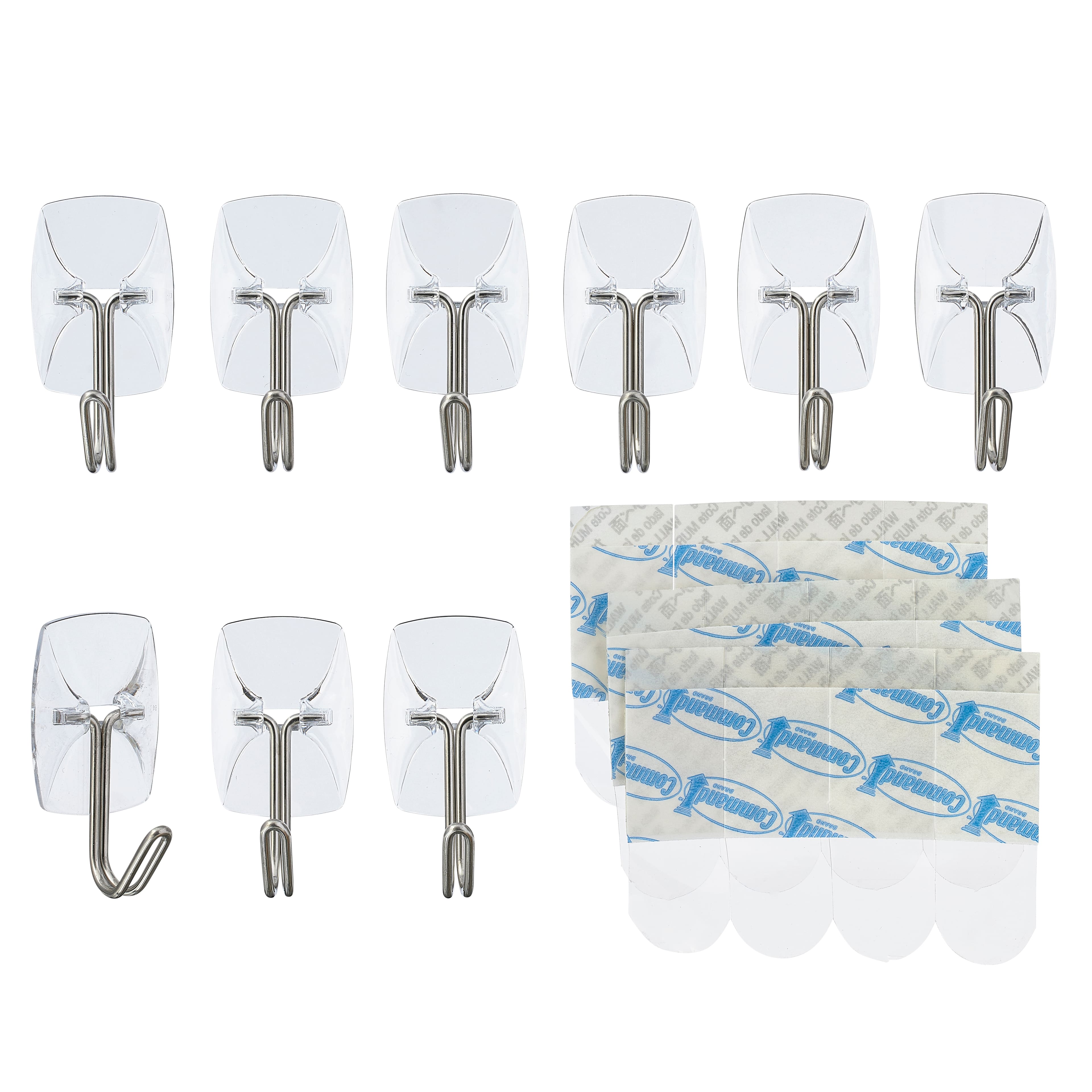 12 Packs: 9 ct. (108 total) Command&#xAE; Small Clear Wire Hooks