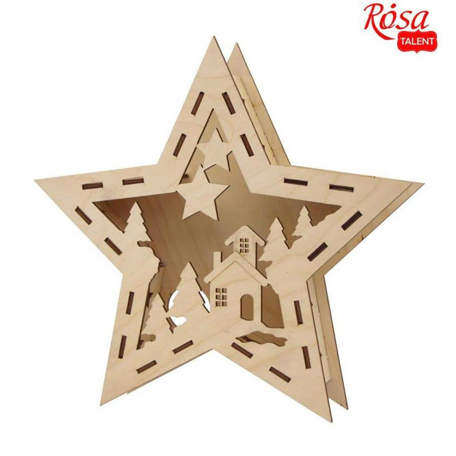 Rosa Talent 7.75" Star 3D Composition Décor