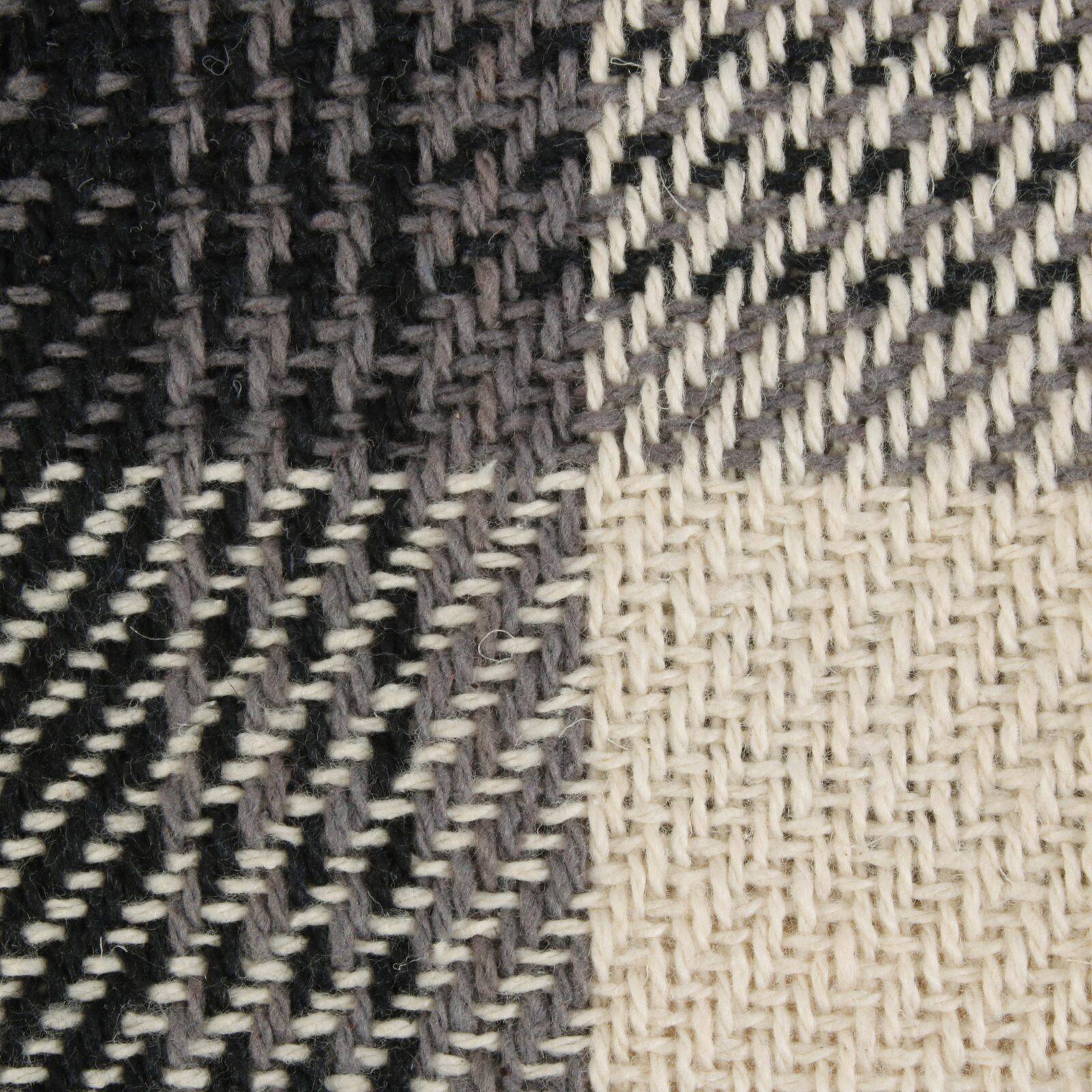 DII&#xAE; Black &#x26; Cream Farmhouse Woven Throw