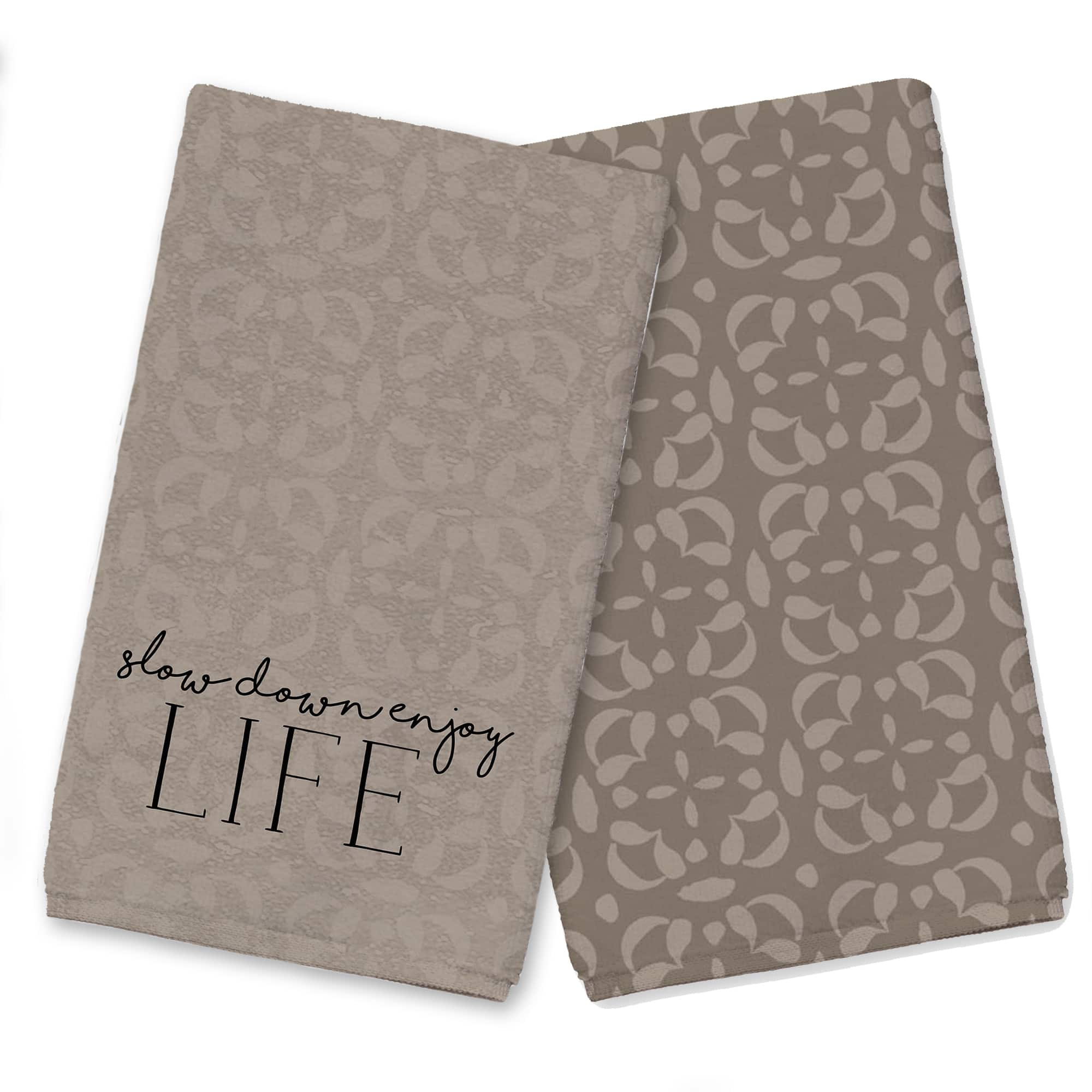 Slow Down Enjoy Life Tea Towel Set