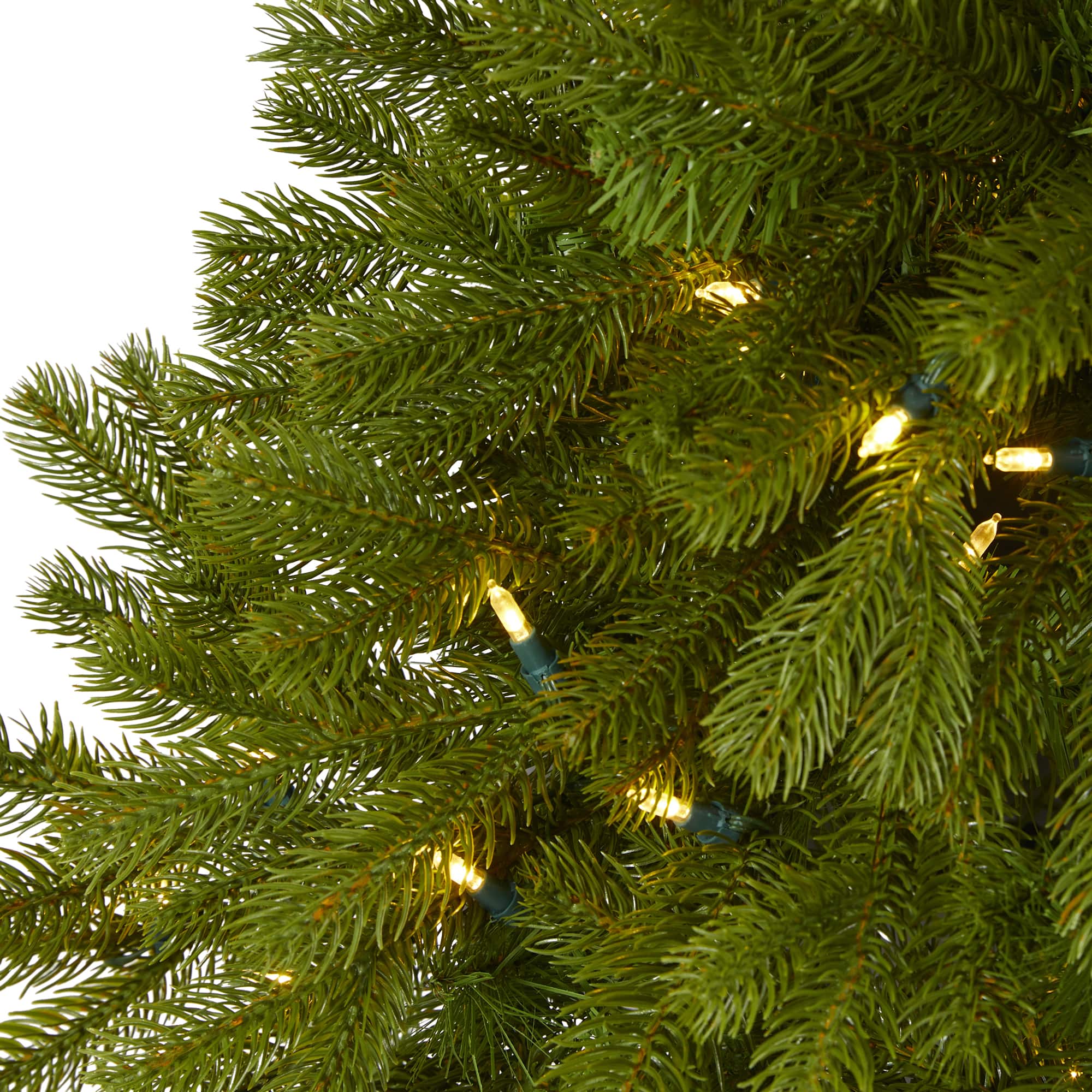 4ft. Pre-Lit Cambridge Spruce Flat Back Artificial Christmas Tree with Warm White Multifunction LED Lights