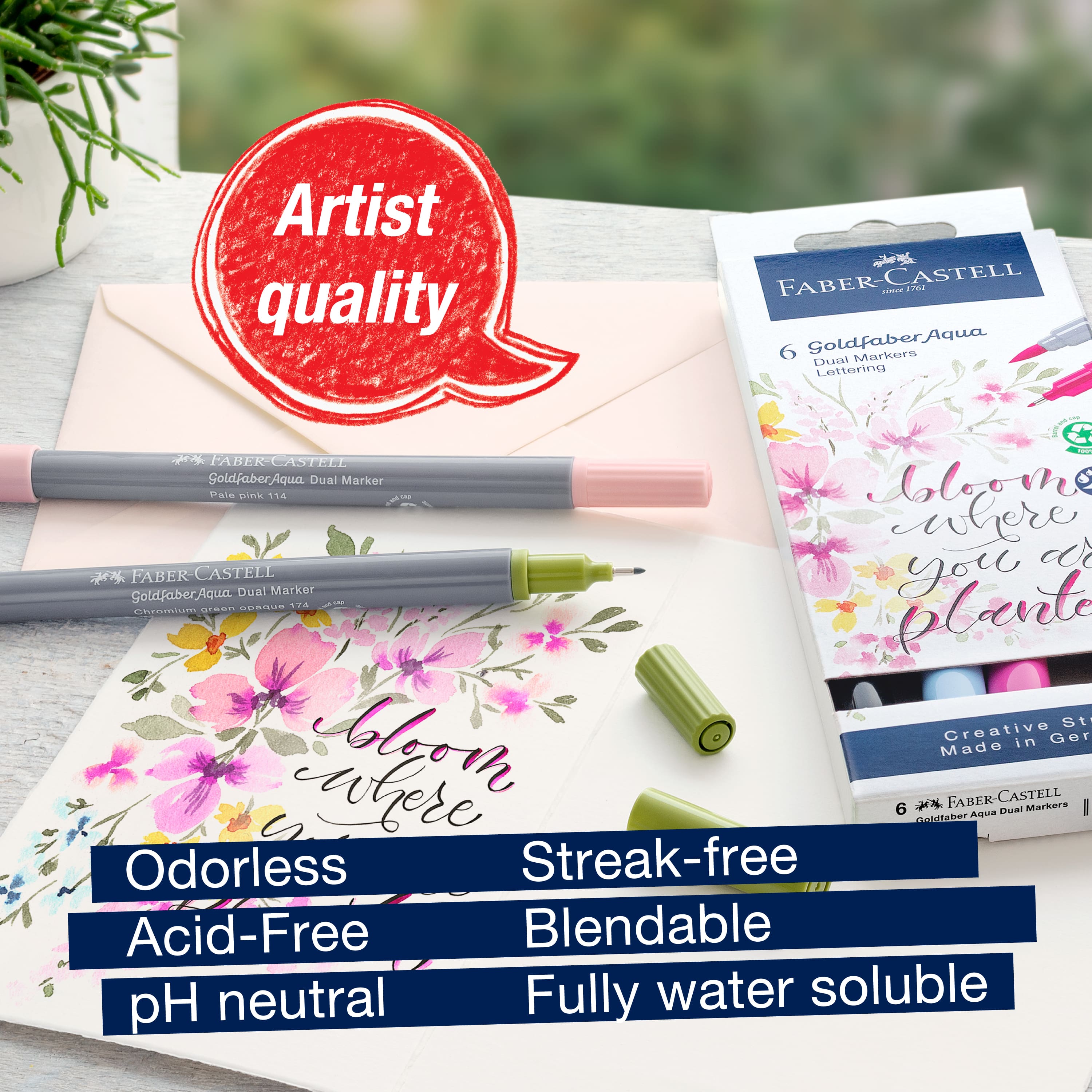Faber-Castell® Goldfaber Aqua Lettering Dual-Tip Marker Set