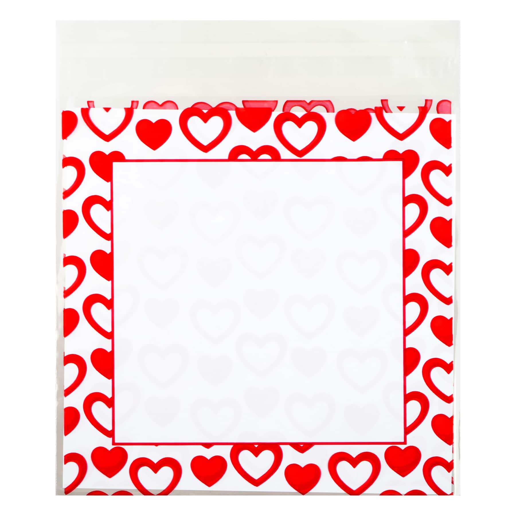 Red Hearts Self-Seal Treat Bags, 50ct. by Makery™