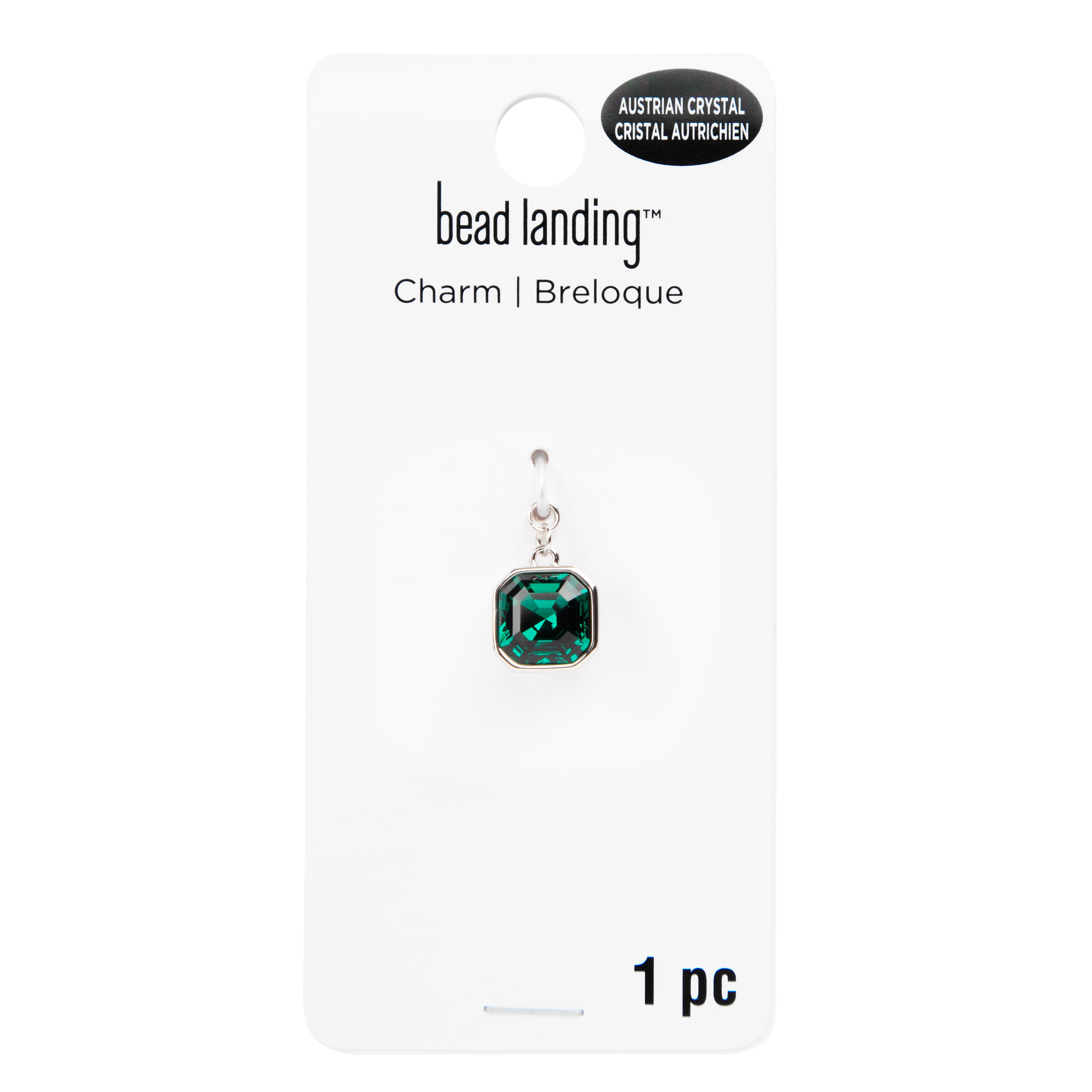 Emerald Green Austrian Crystal Imperial Cut Charm by Bead Landing™