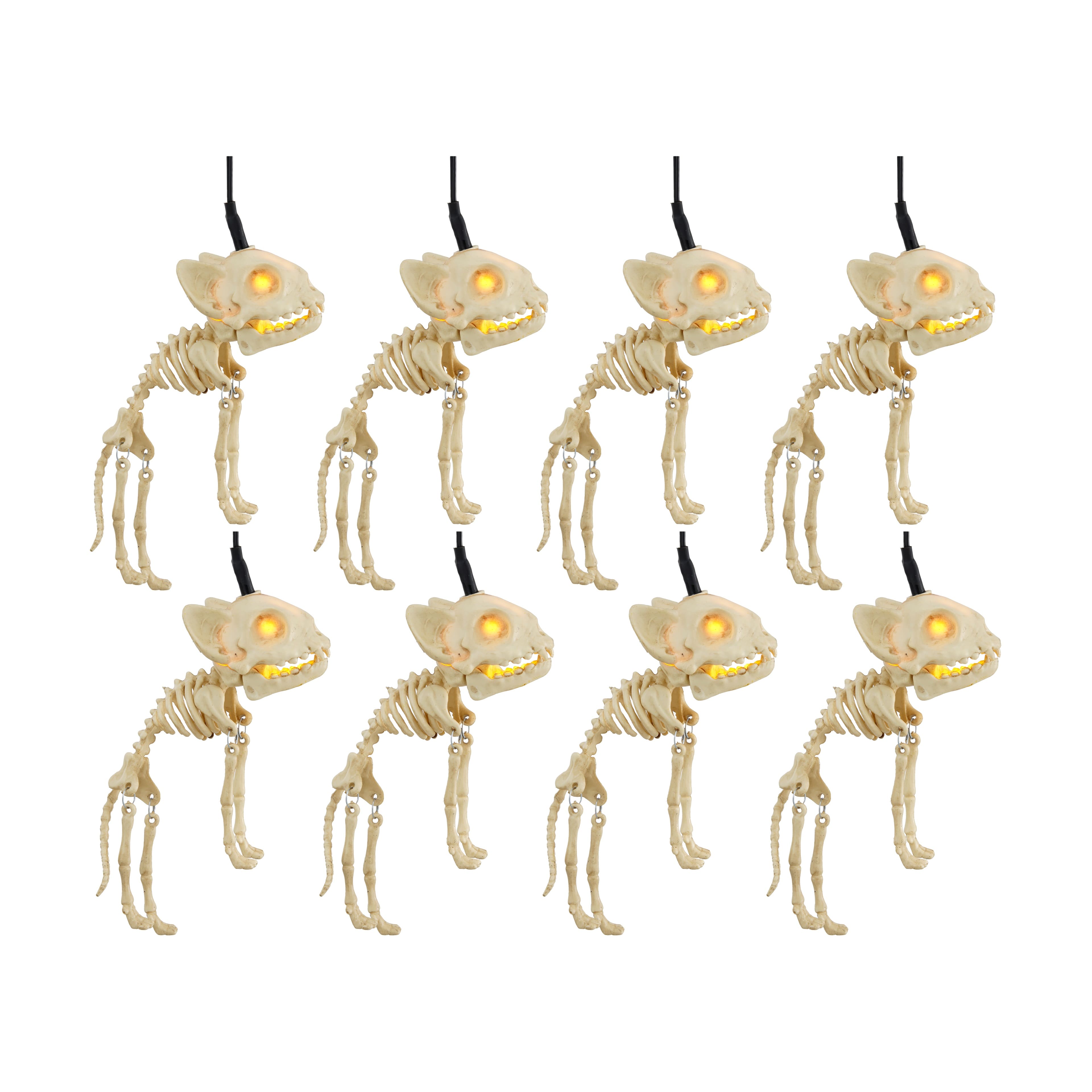 8ct. Skeleton Cats Icon LED String Lights by Ashland&#xAE;