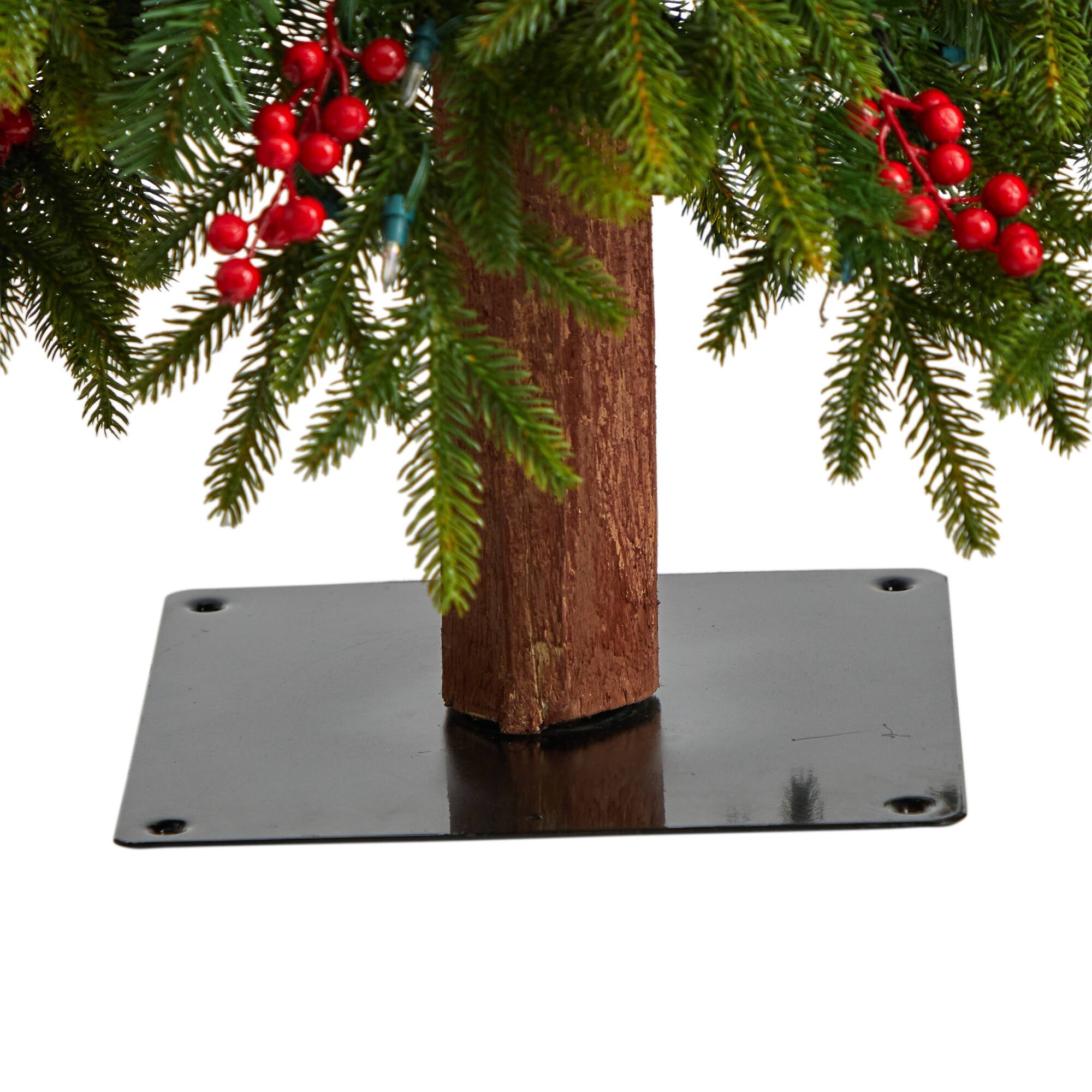 7ft. Pre-Lit Victoria Fir Artificial Christmas Tree, Multi-Color LED Lights