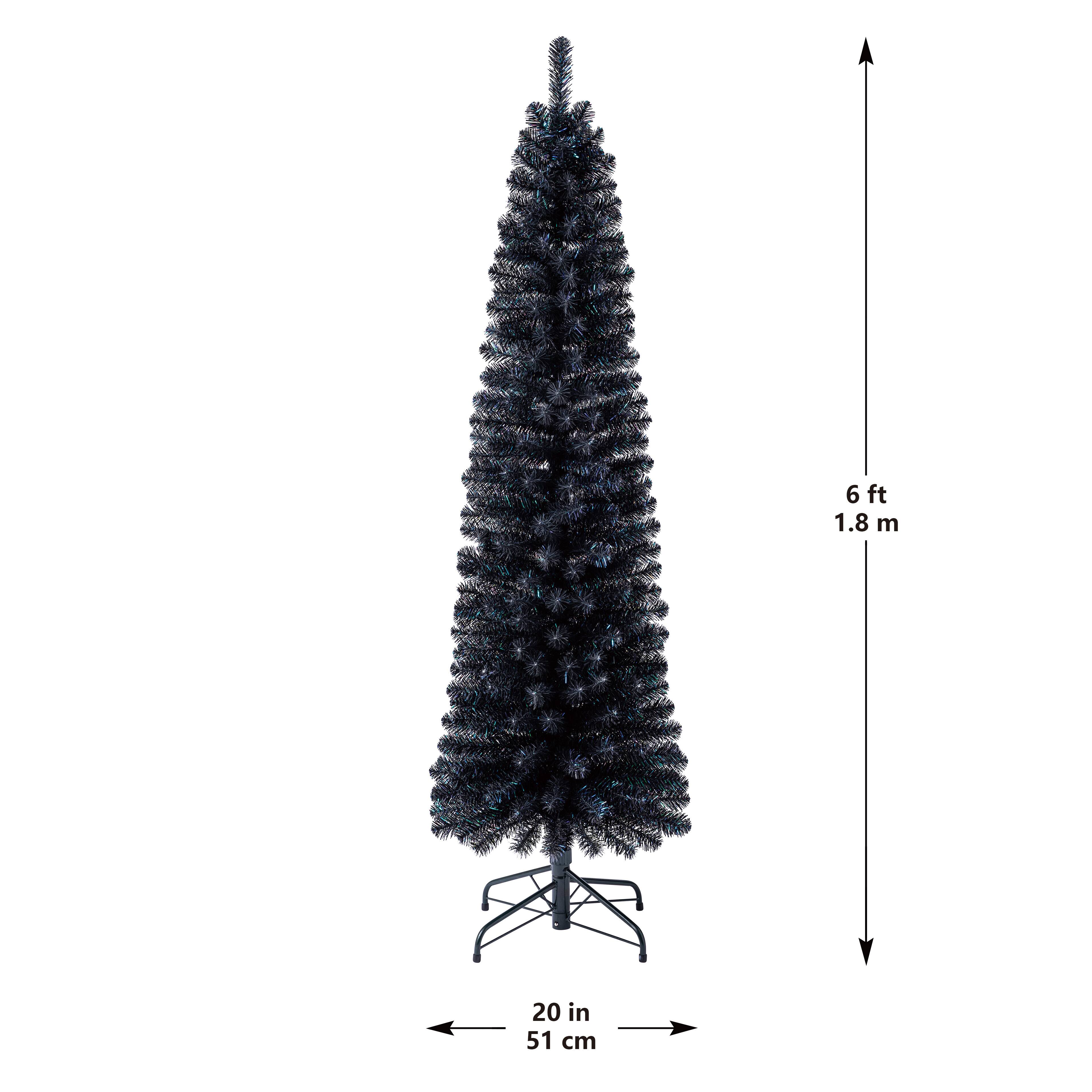 6ft. Unlit Black Sparkle Artificial Christmas Tree by Ashland&#xAE;