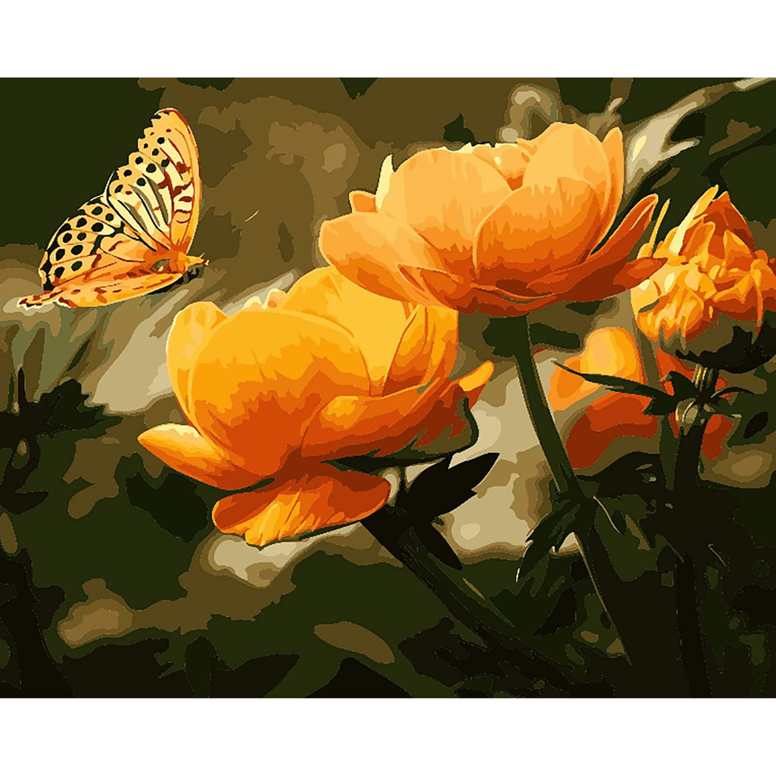 Winnie&#x27;s Picks Peach Butterfly in the Summer Adult Paint by Numbers Kit