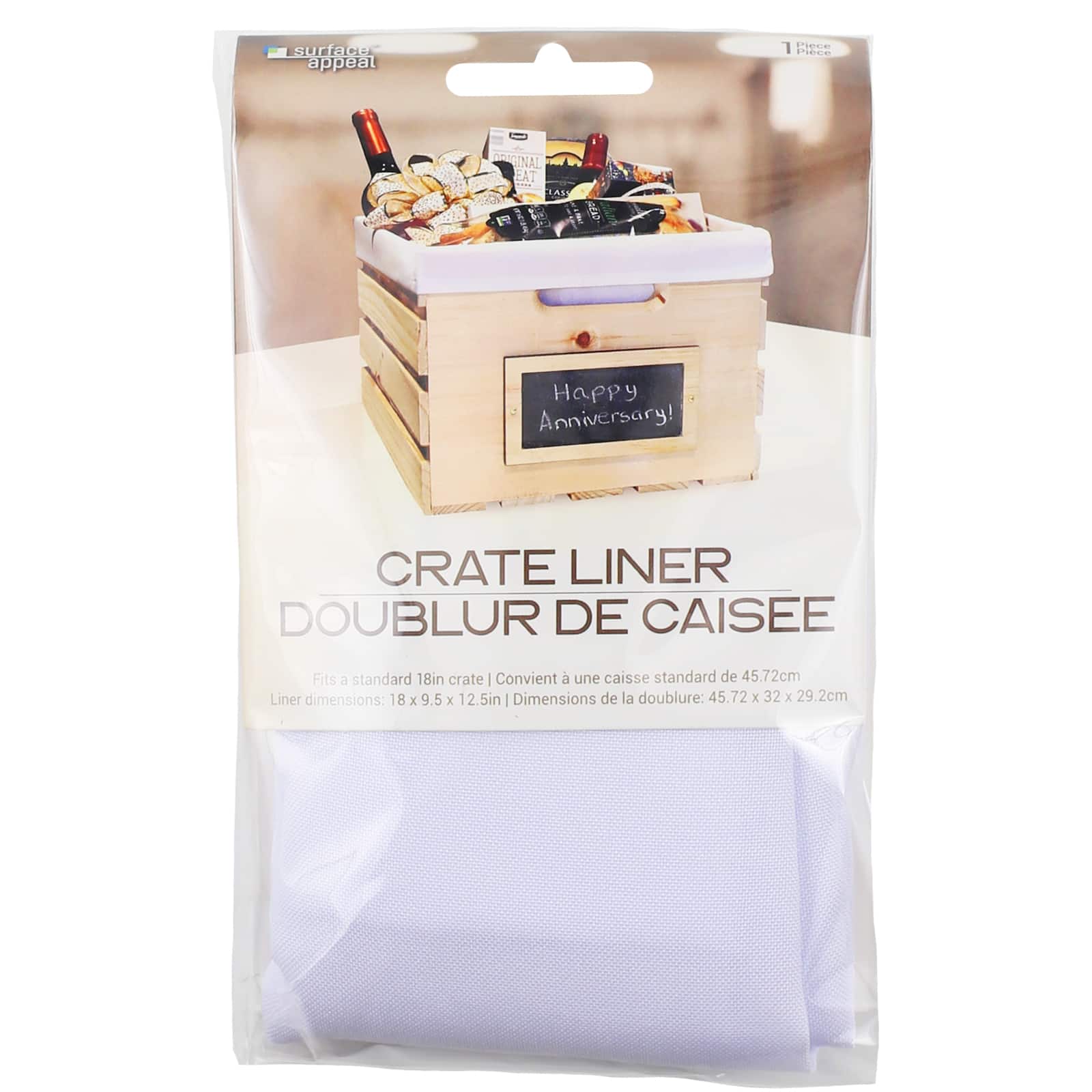 6 Pack: Surface Appeal™ 18" White Crate Liner