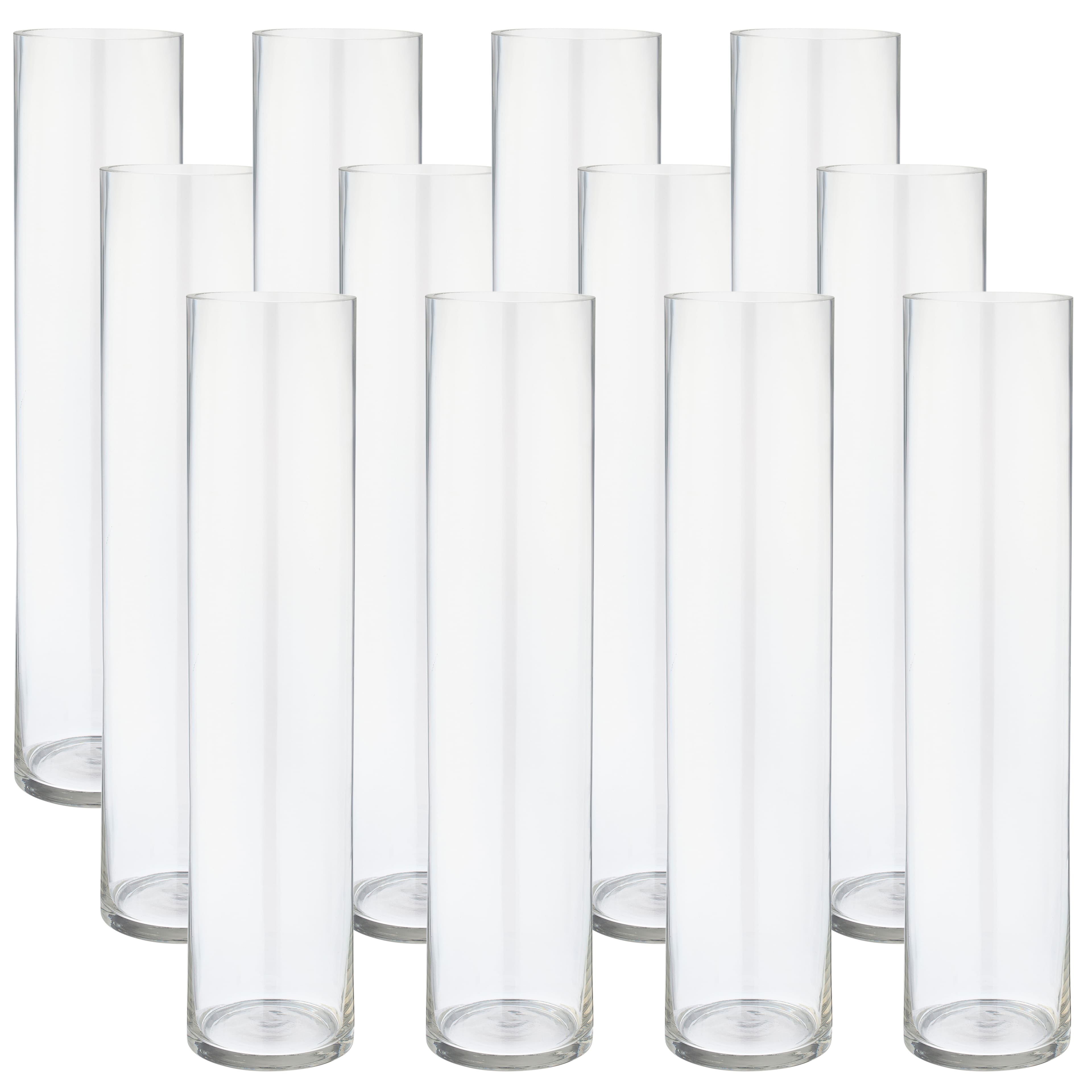12 Pack: Clear Glass Cylinder Vase by Ashland&#xAE;