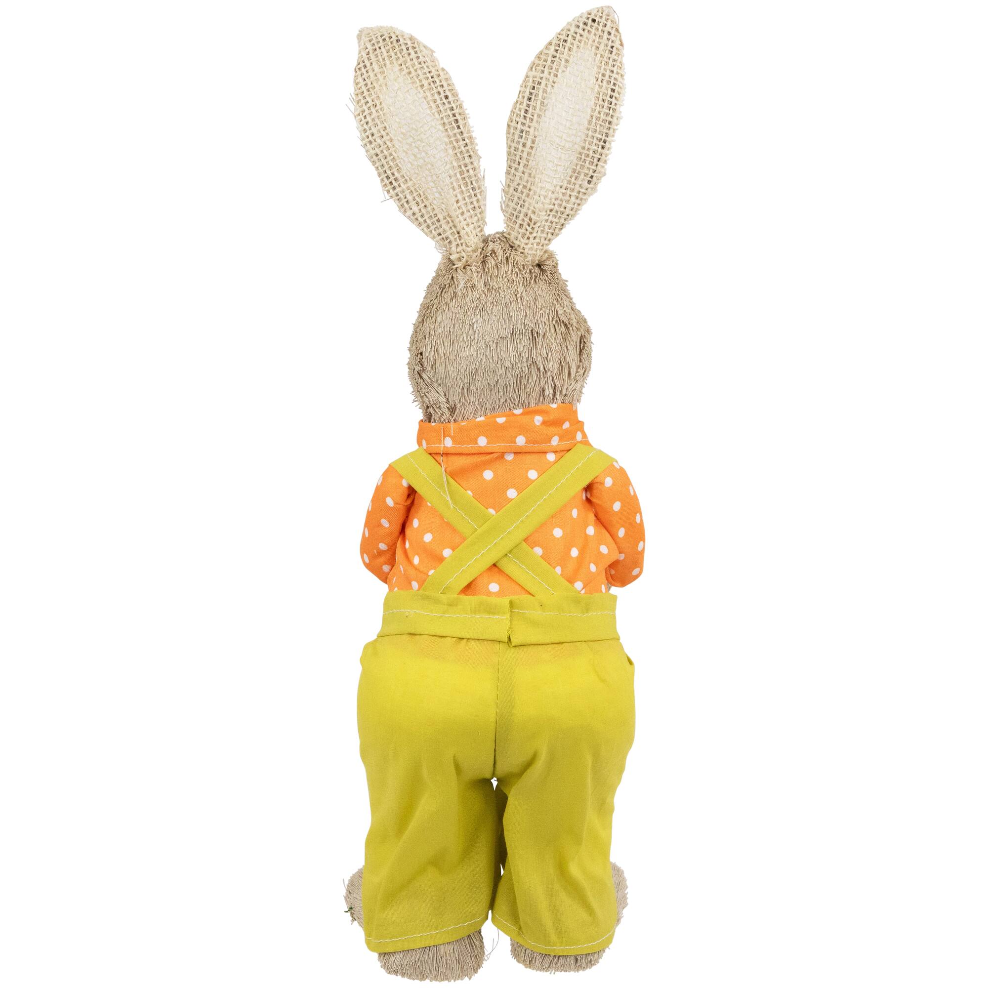 16" Orange & Green Standing Boy Rabbit with Carrot Easter Figure