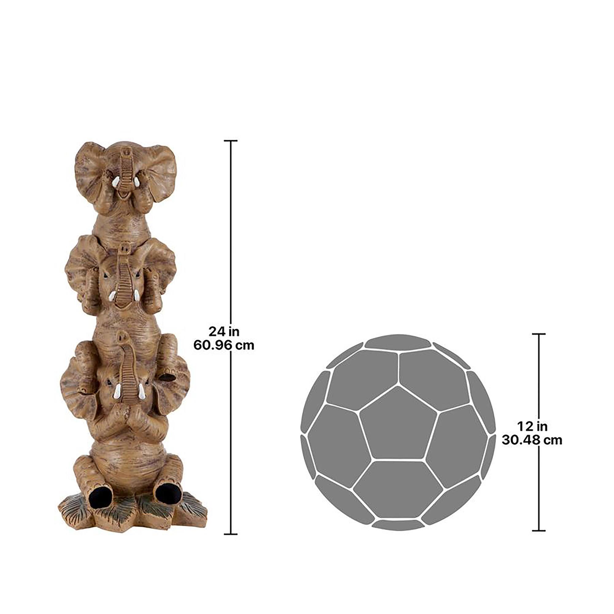 Design Toscano 24" The Hear-No, See-No, Speak-No Evil Elephants
