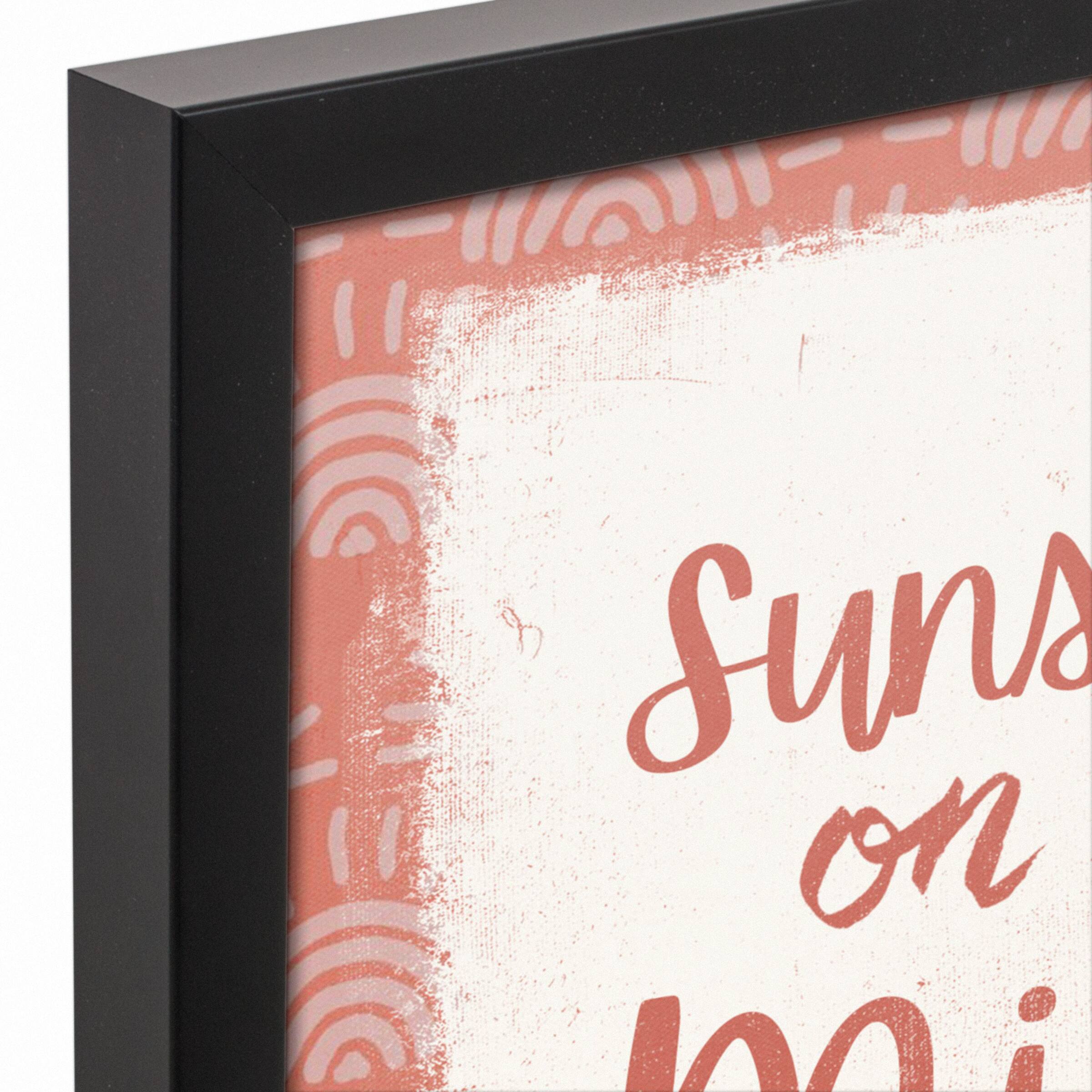 Sunshine On my Mind Black Framed Canvas