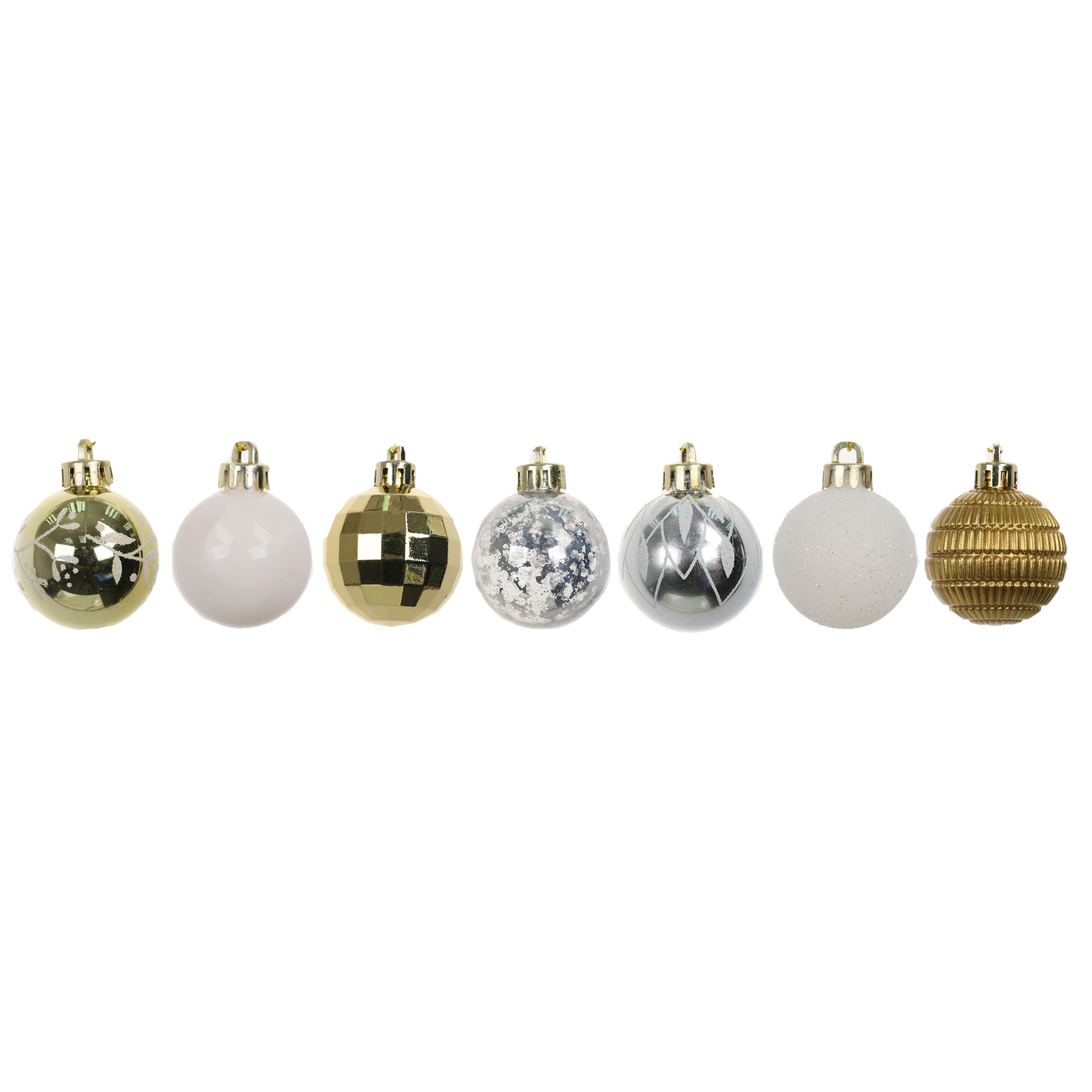 Assorted Silver &#x26; Gold Ball Plastic Ornament Tube by Ashland&#xAE;, 1pc.