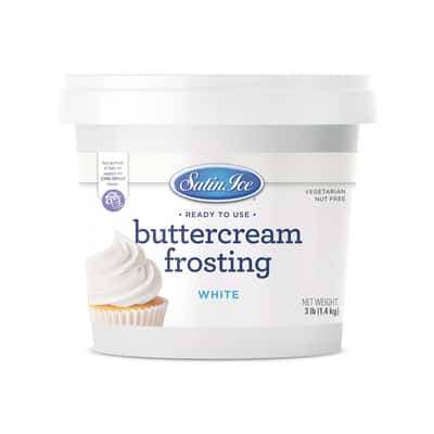Satin Ice® White Buttercream Frosting, 3lb.