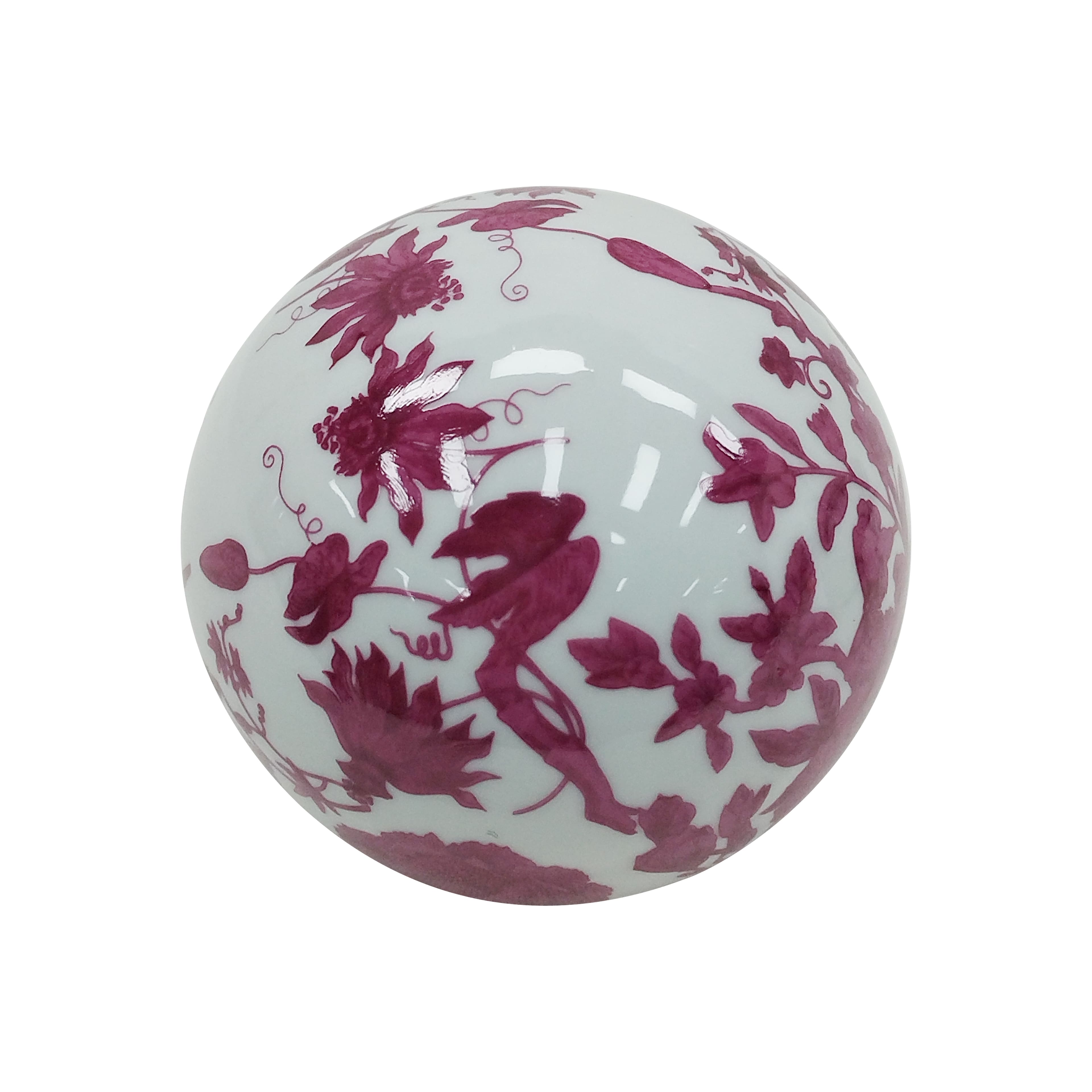 Assorted 4&#x22; Floral Porcelain Ball Tabletop D&#xE9;cor, 1pc. by Ashland&#xAE;