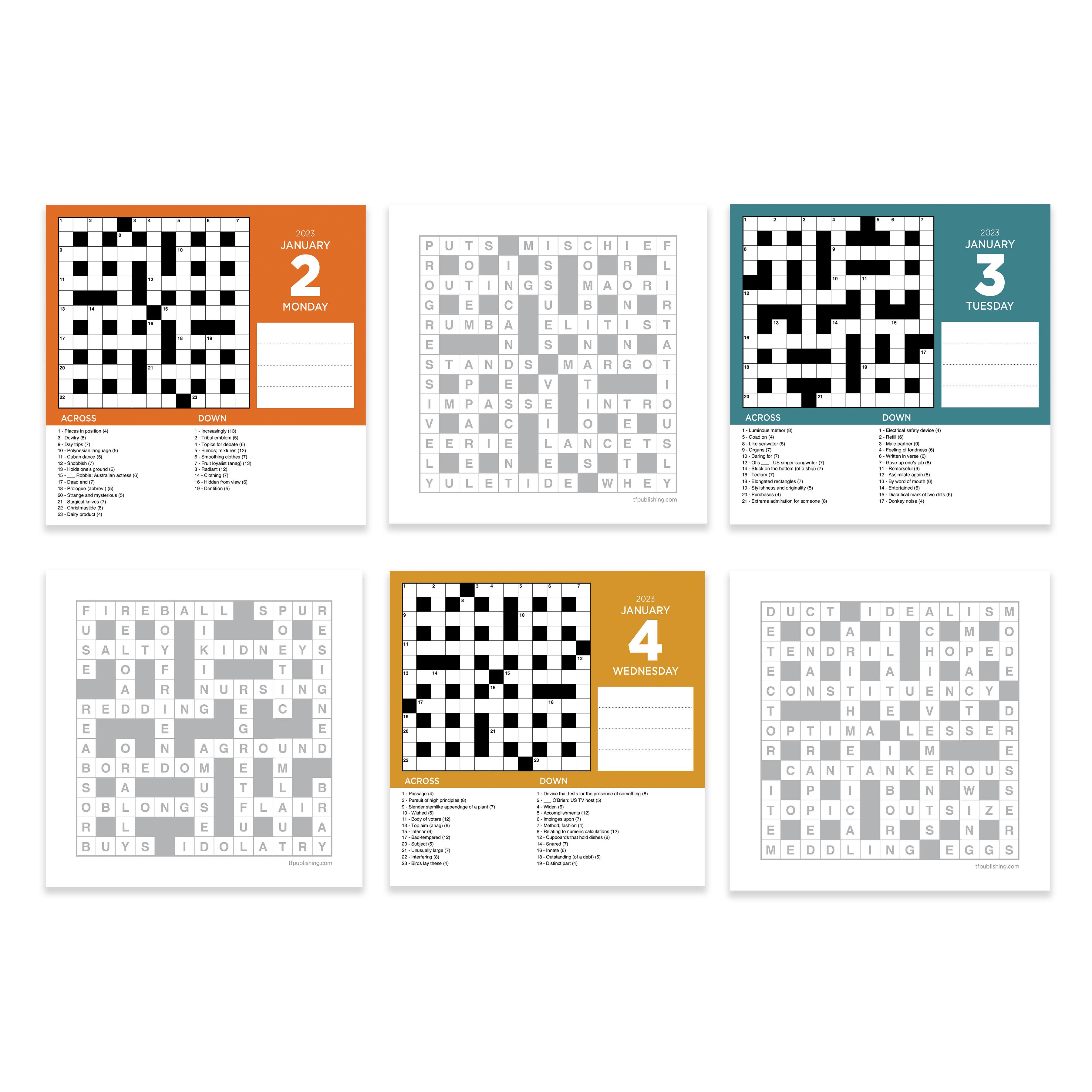 TF Publishing 2023 Crossword Puzzles Daily Desktop Calendar | Michaels TF Publishing 2023 Crossword Puzzles Daily Desktop Calendar | Michaels