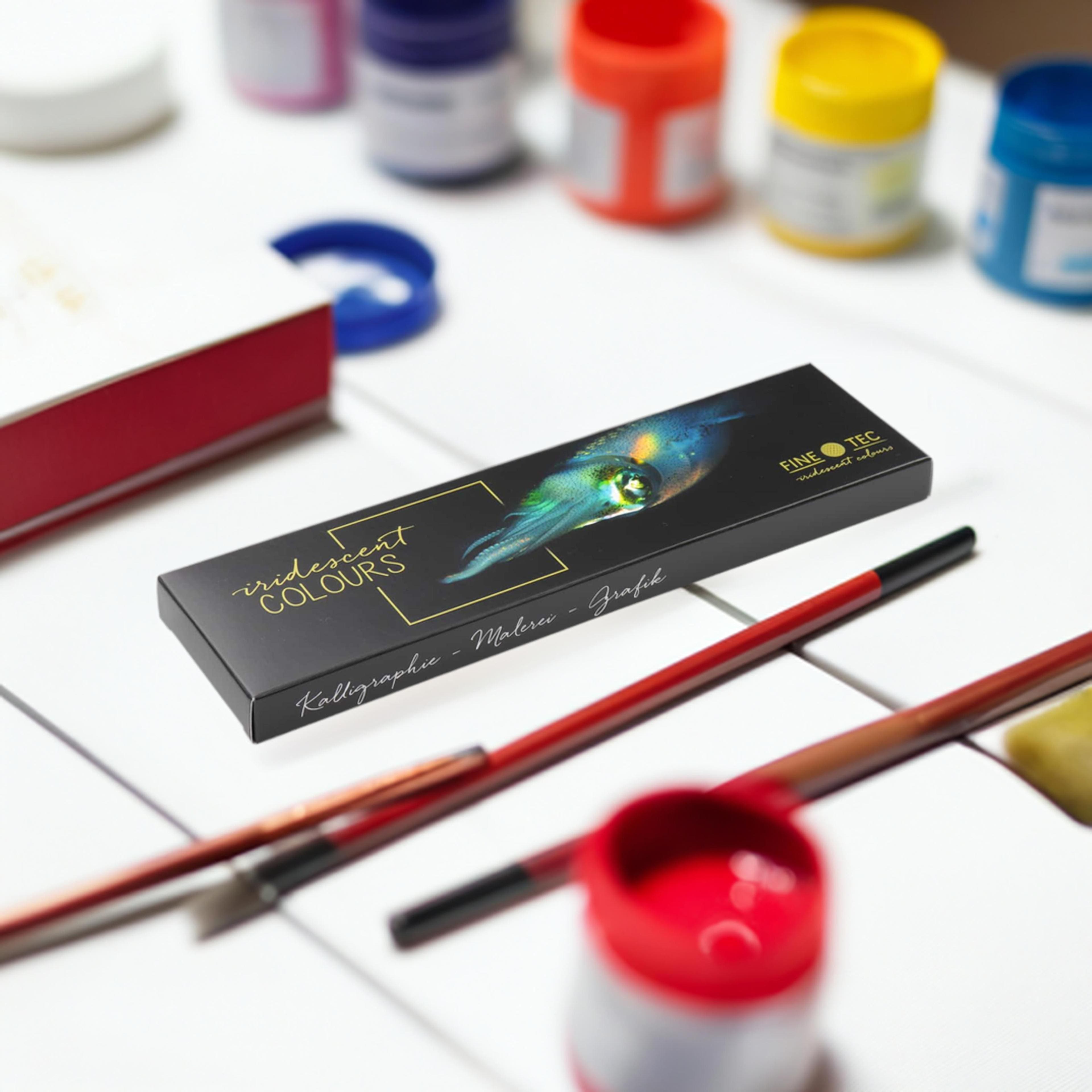 Finetec Iridescent Pixie Dust Watercolor 6 Color Tin Set