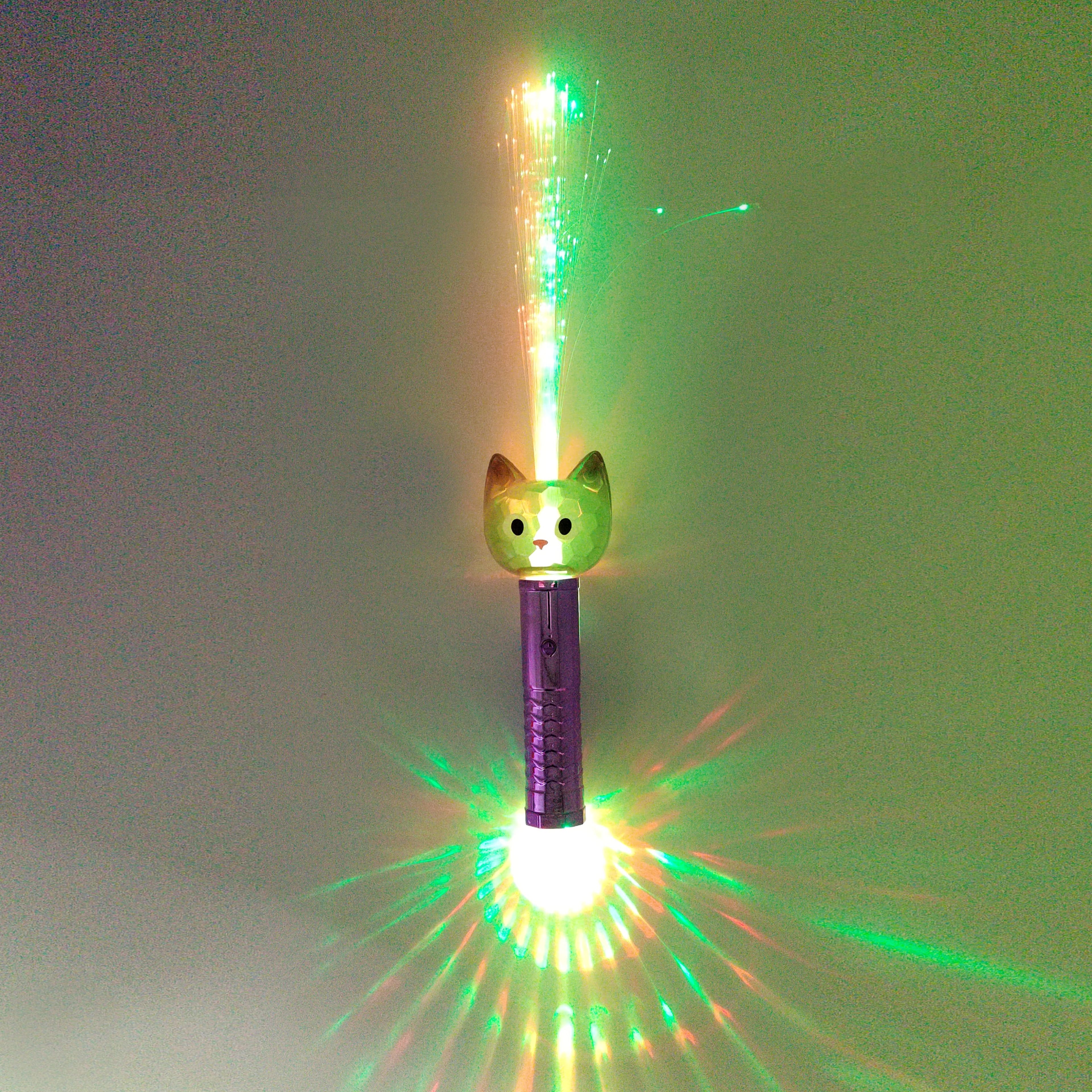 Black Cat Light-Up Fiber Wand