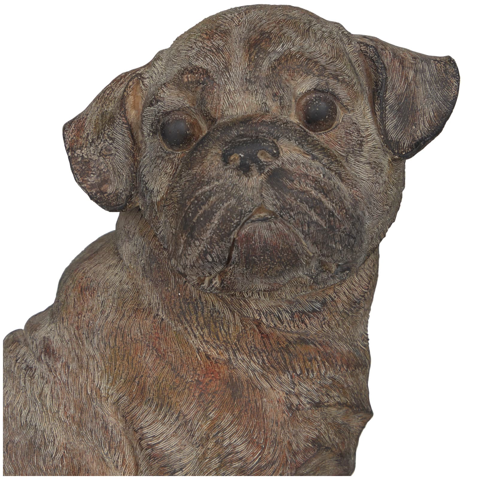 15&#x22; Brown Pug Dog Sculpture