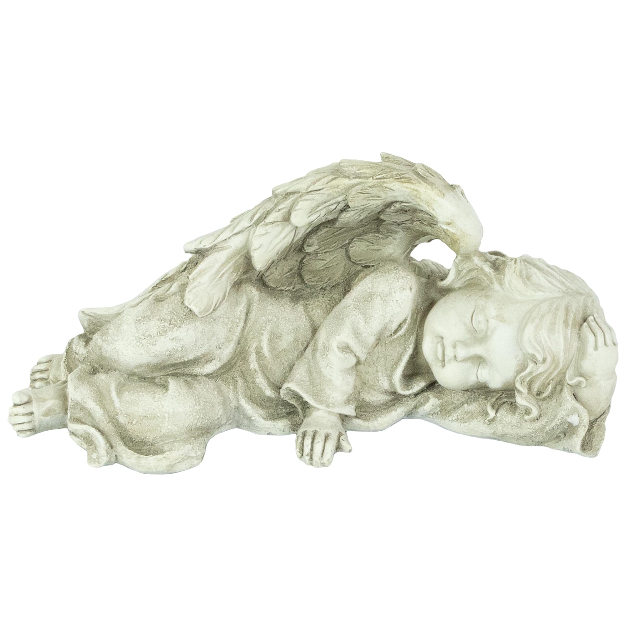 9.75&#x22; Heavenly Sleeping Cherub Angel Outdoor Garden Statue