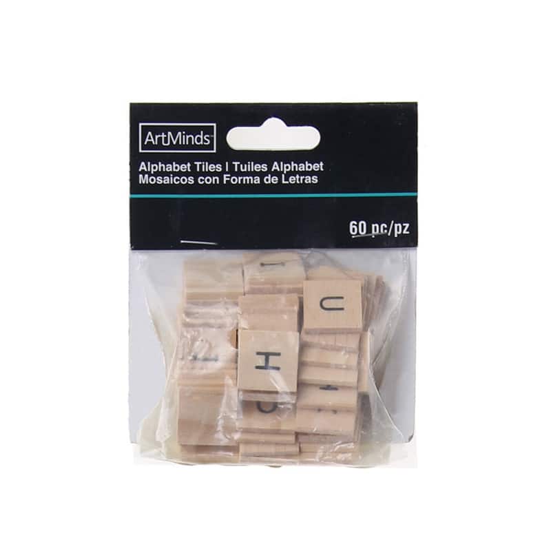 6 Packs: 60 ct. (360 total) Wood Alphabet Tiles by Make Market&#xAE;