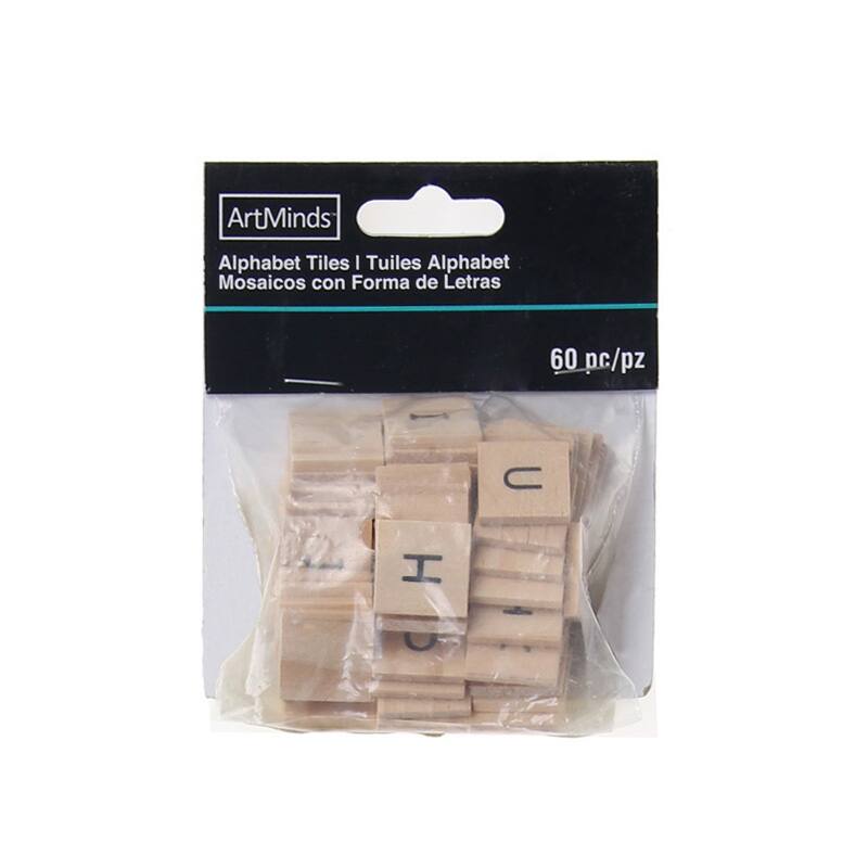 6 Packs: 60 ct. (360 total) Wood Alphabet Tiles by Make Market®