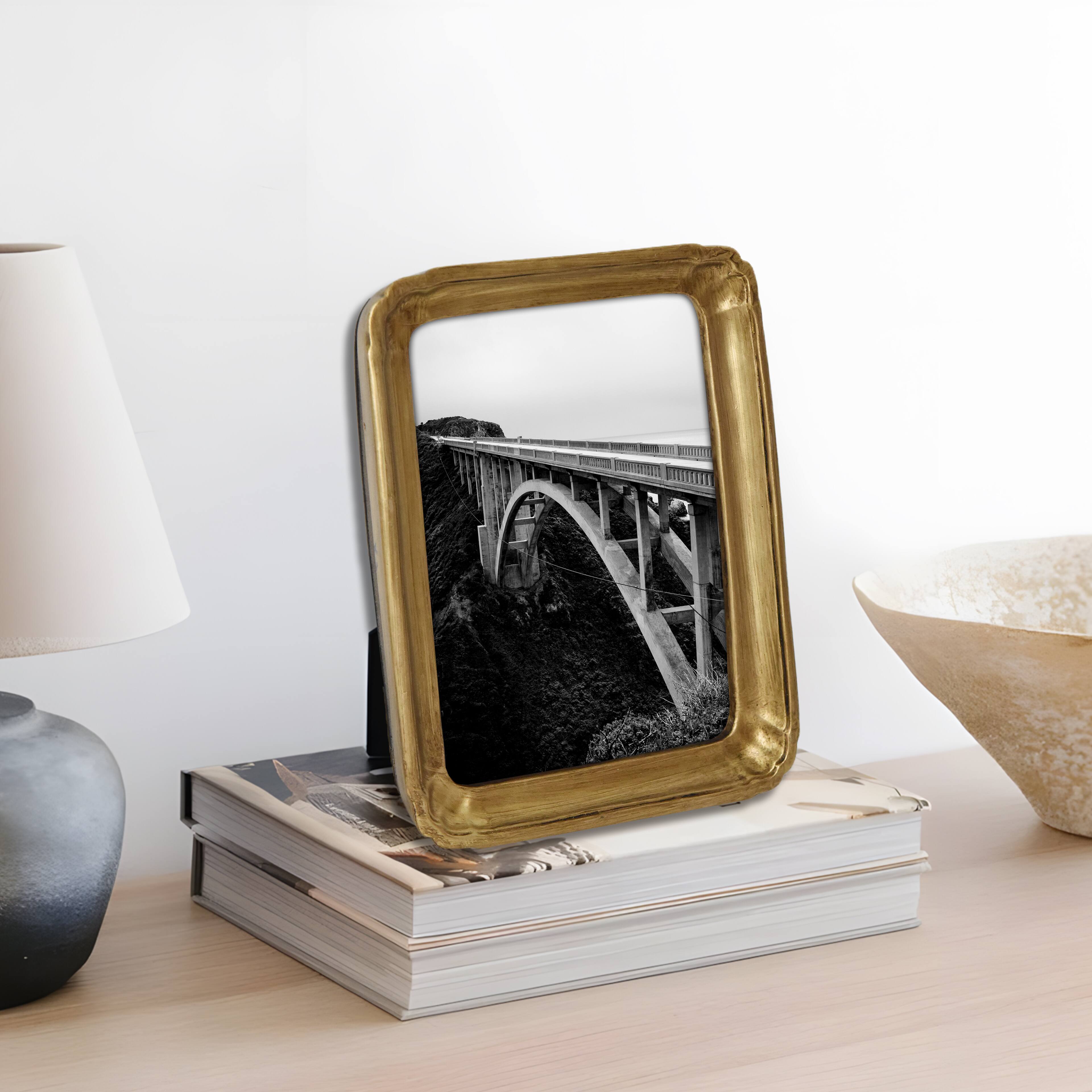 Treasured Finds 5" x 7" Gold Tray Tabletop Frame by Studio Décor®