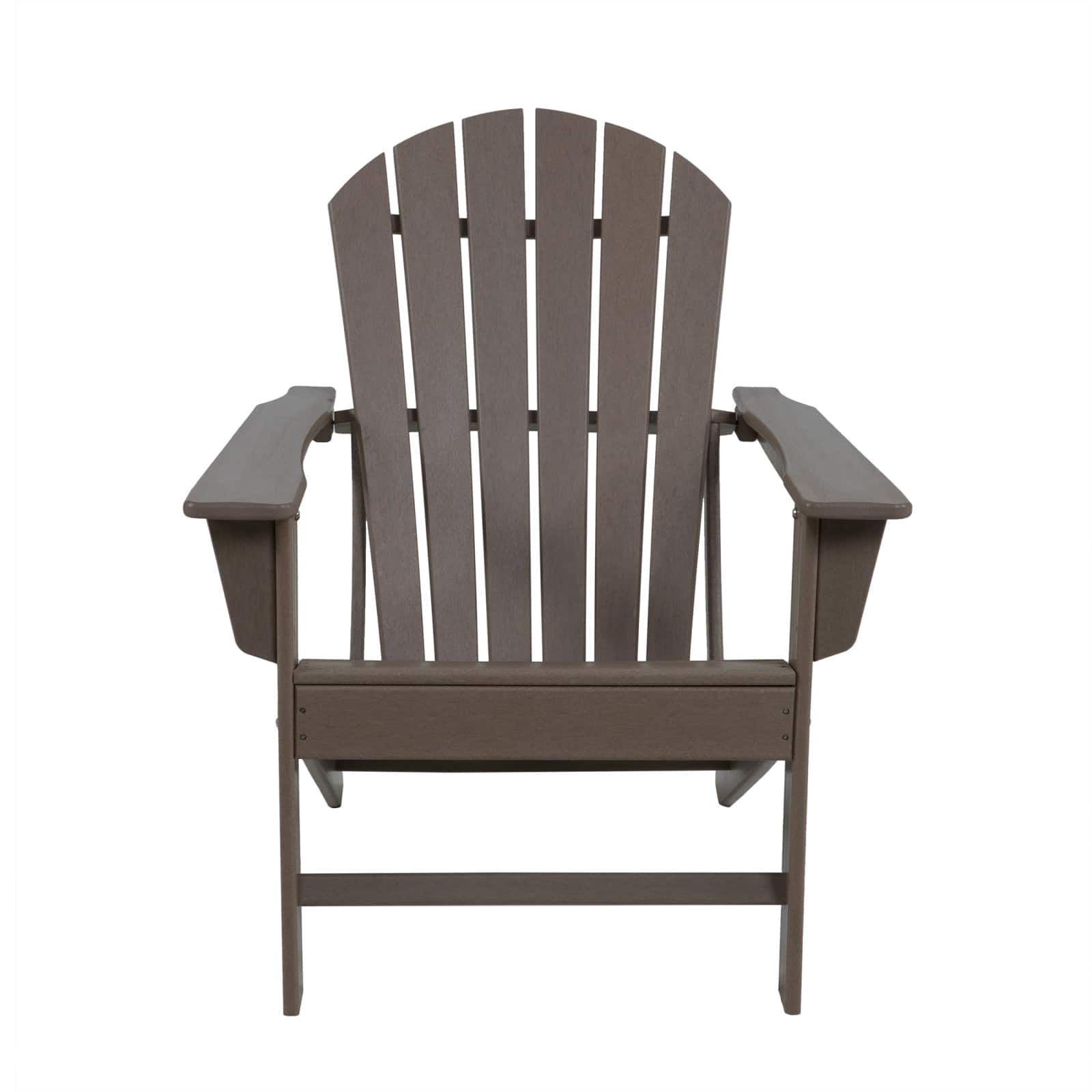 38&#x22; Brown Resin Indoor Outdoor Adirondack Chair