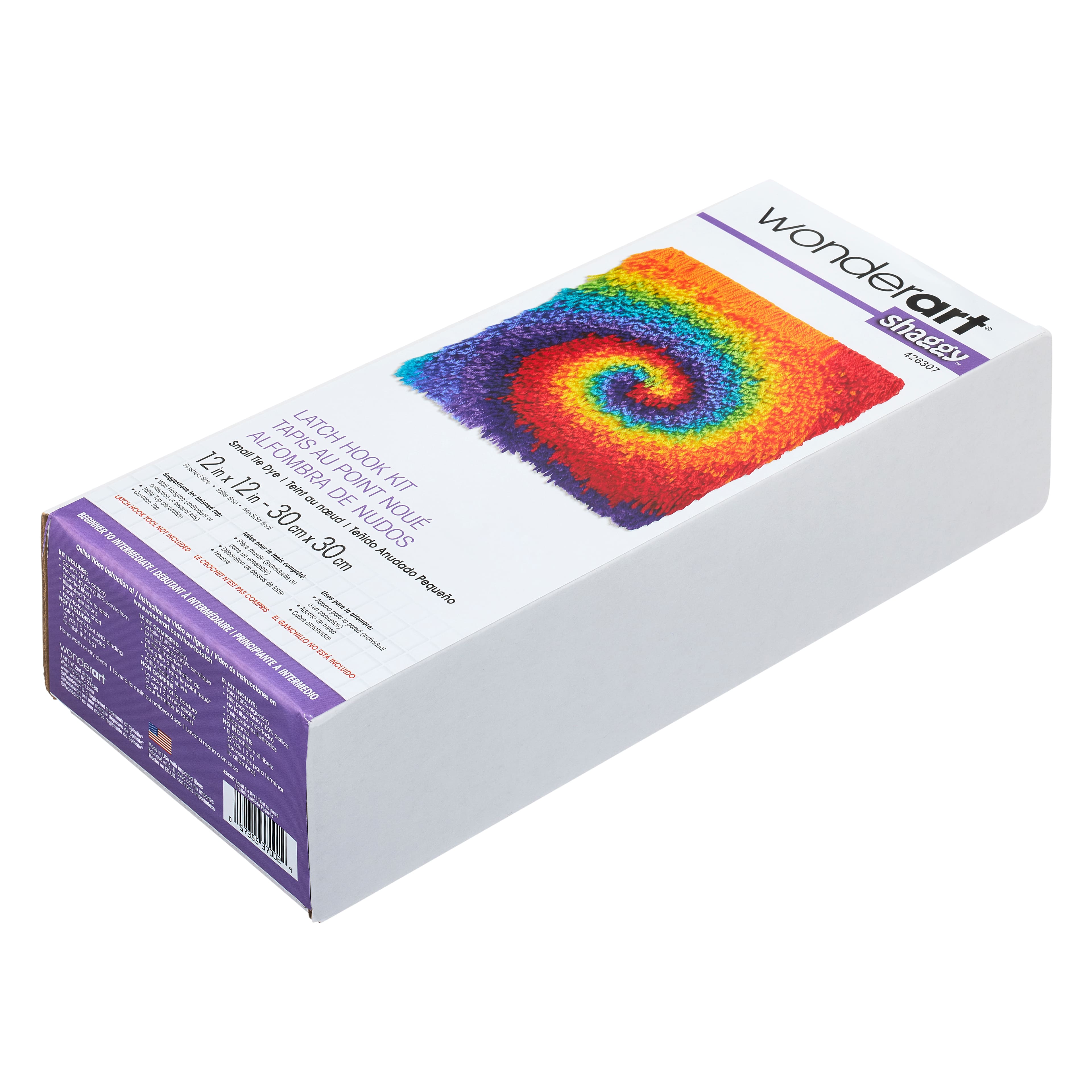 Wonderart® Shaggy Small Tie-Dye Latch Hook Kit