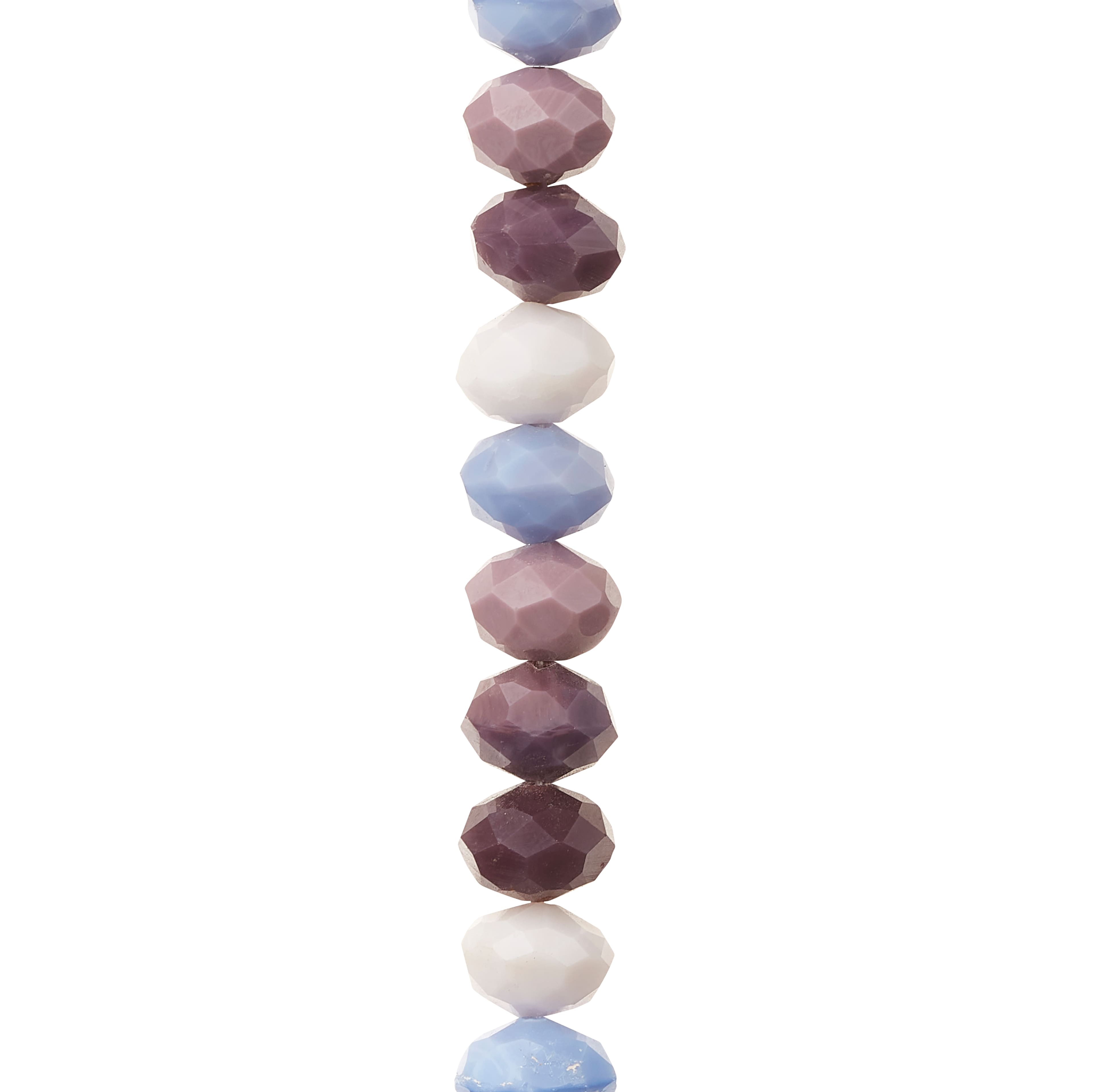 Multicolor Amethyst Glass Faceted Rondelle Beads, 10mm by Bead Landing™