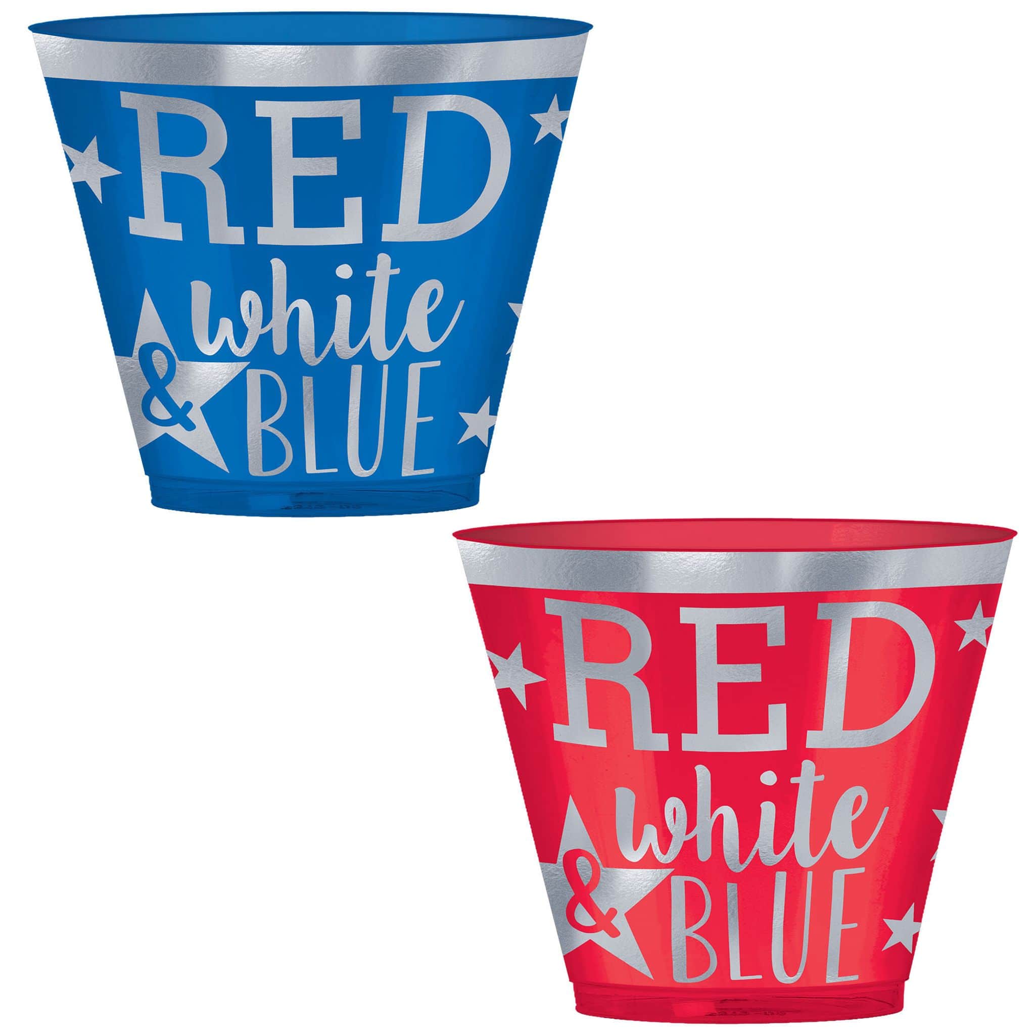 Patriotic Red White &#x26; Blue Tumblers, 60ct.