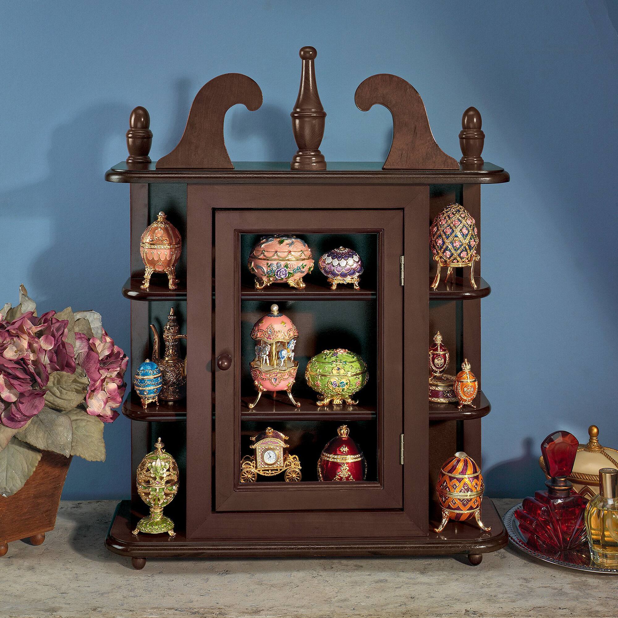 Design Toscano 25.5&#x22; Savile Row Hardwood Wall Curio Display Cabinet
