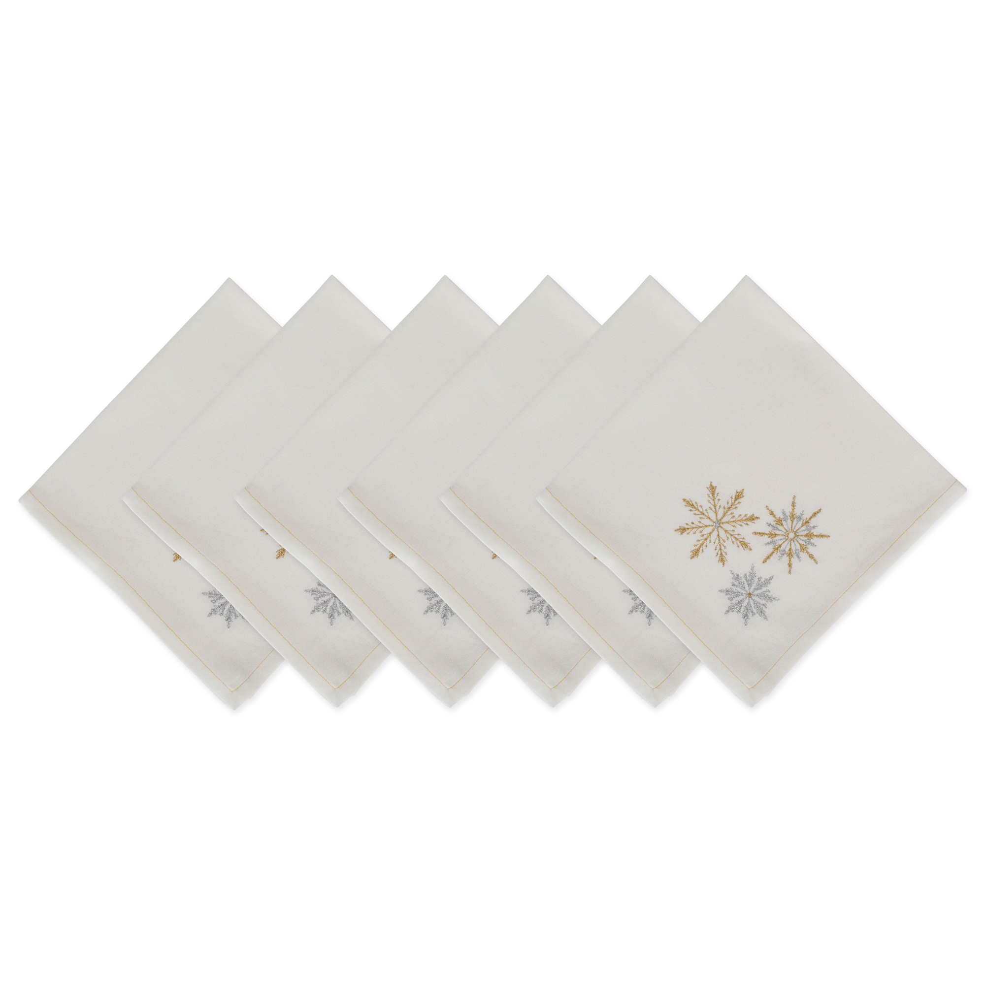 DII&#xAE; Sparkle Snowflakes Embroidered Napkins, 6ct.