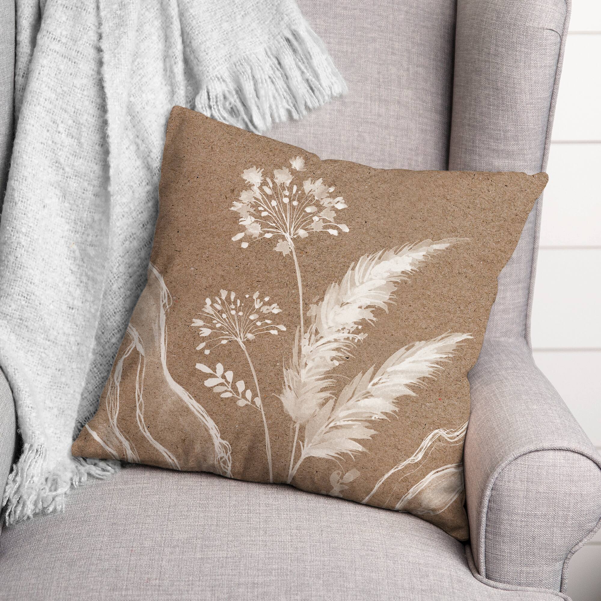 Boho Botanicals 18" x 18" Indoor/Outdoor Pillow