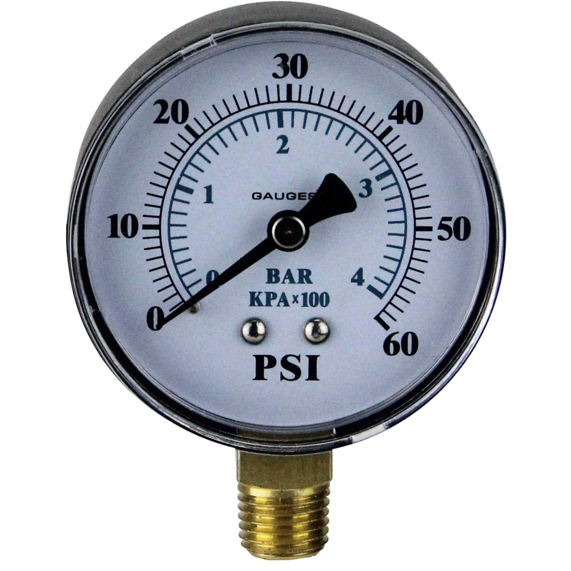 3.25&#x22; Side Mount Pressure Gauge for Pool Pump