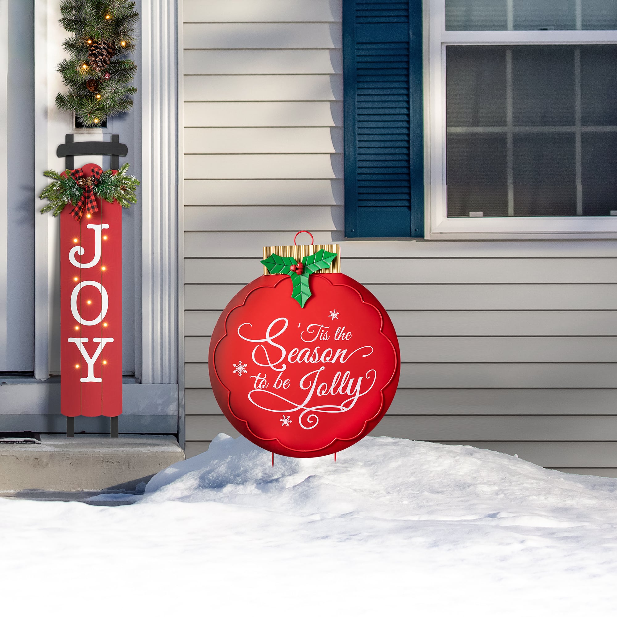 Glitzhome&#xAE; 3ft. Large Metal Ornament Yard Stake