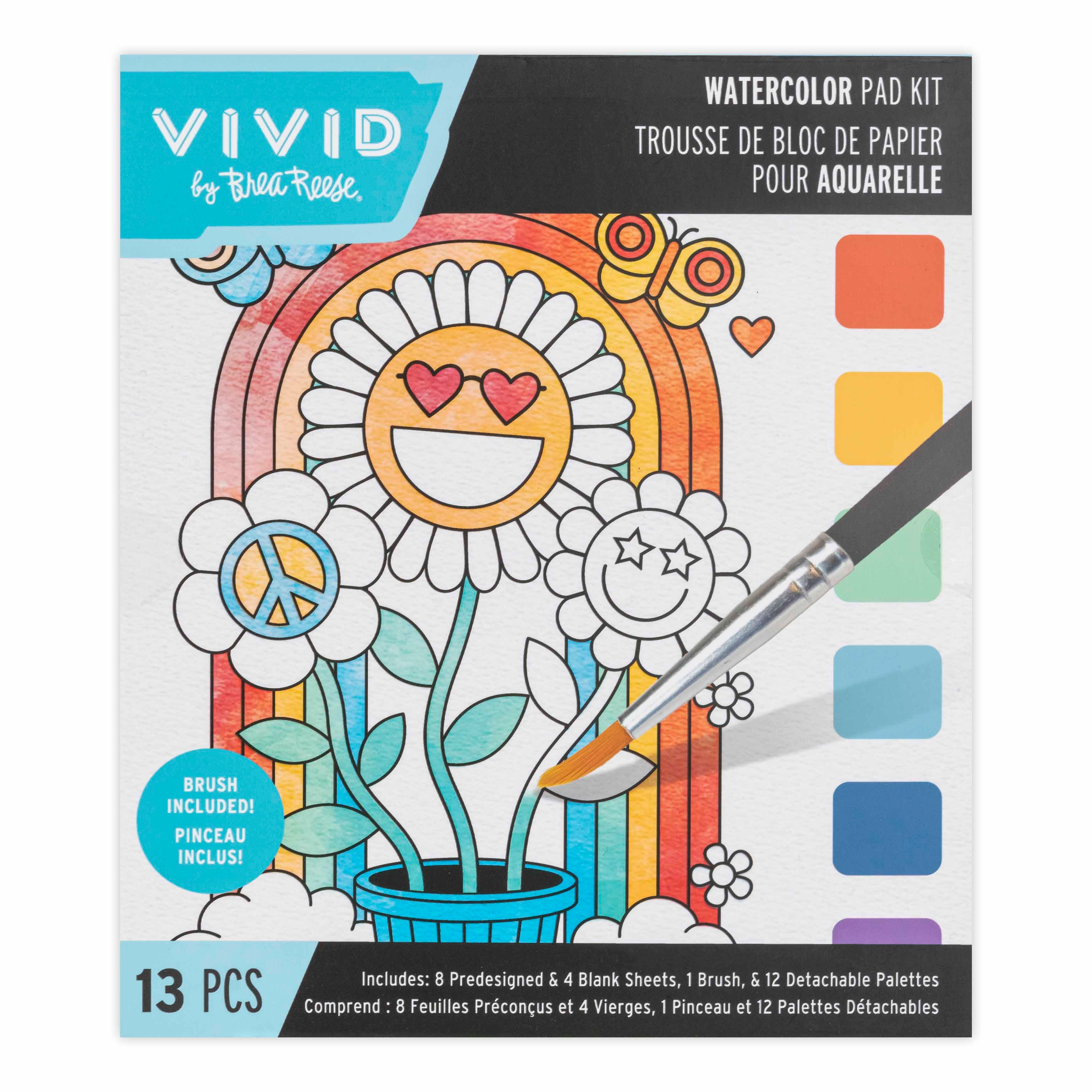 VIVID by Brea Reese® Rainbow Watercolor Pad Kit